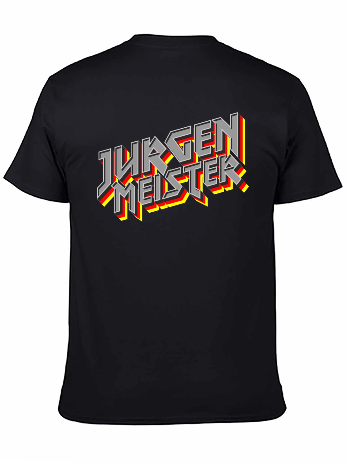Black Jurgen Meister Graphic T-Shirt - Bold German Design view 4