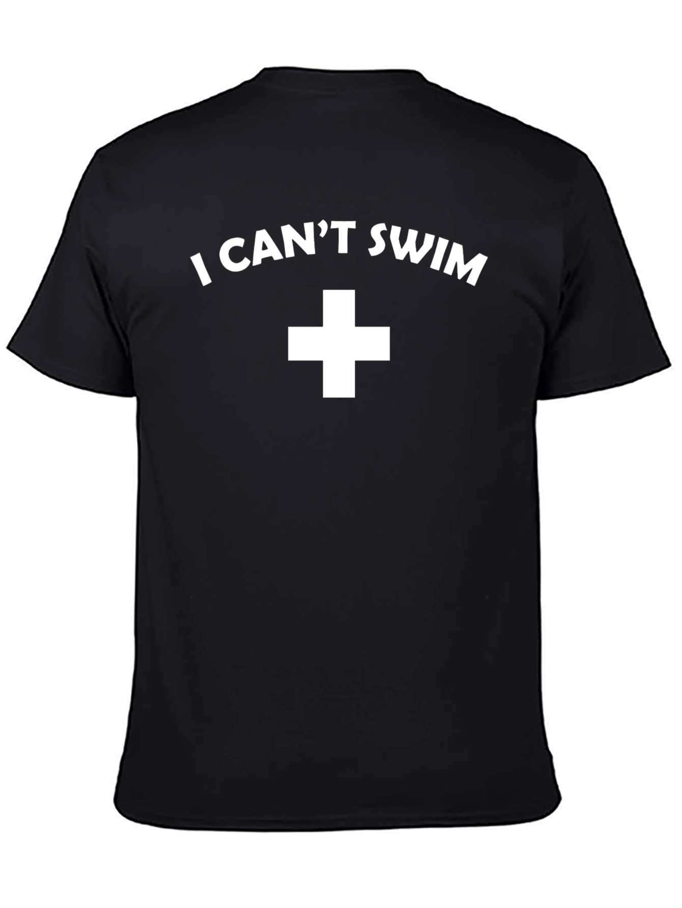 Black I Can't Swim Graphic Tee view 4