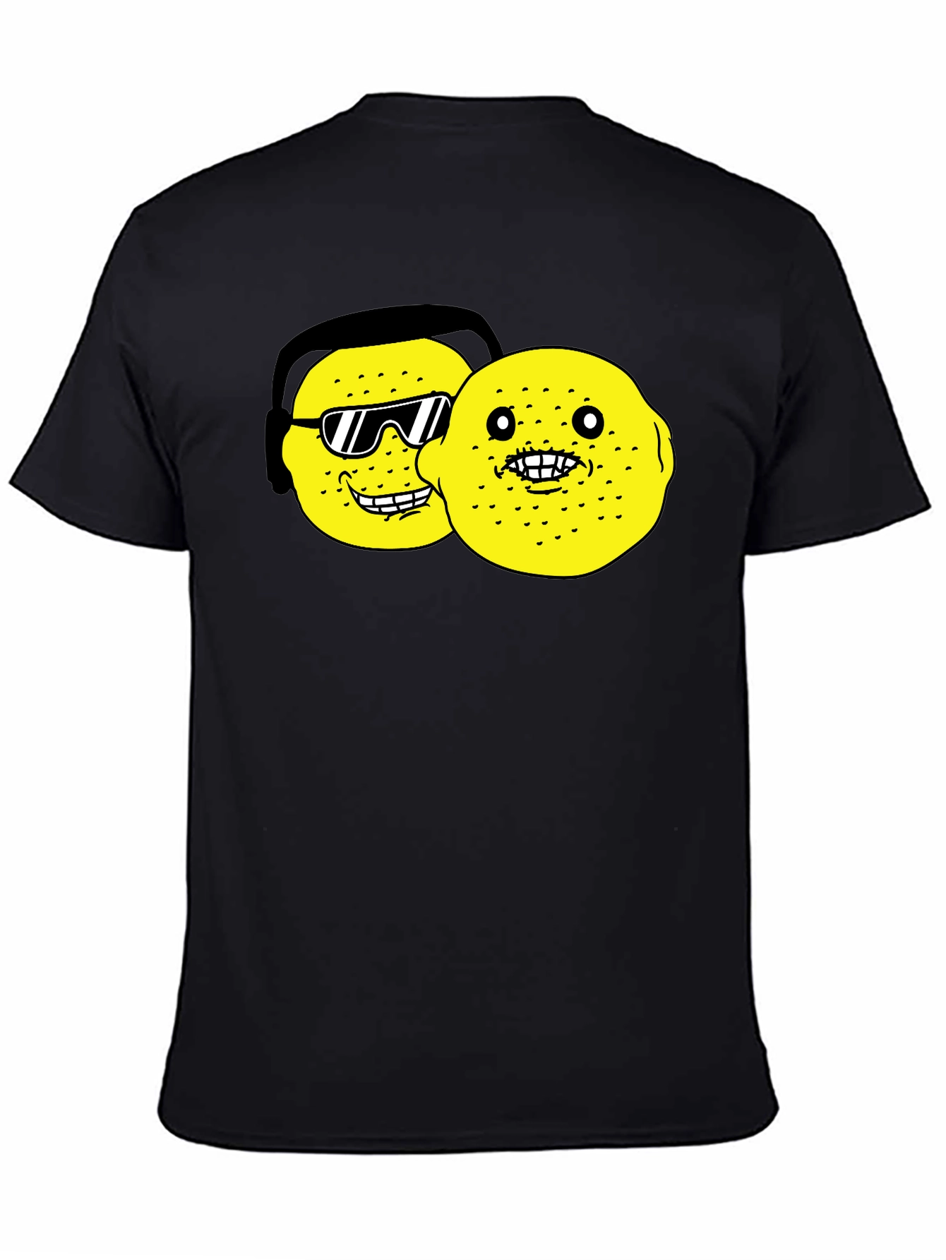 Black Lemon Character Graphic Black T-Shirt view 4