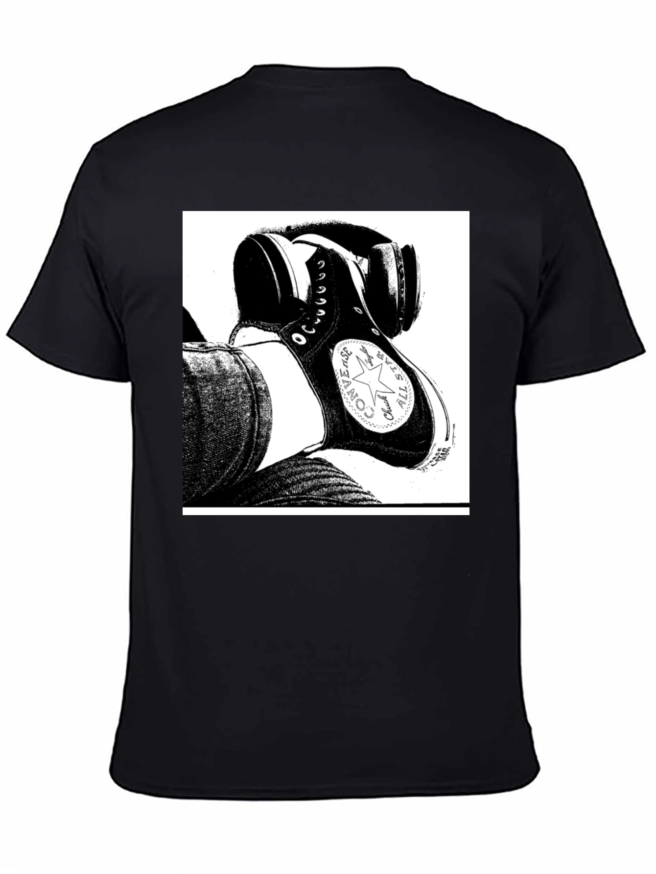 Black Converse High Top Graphic Tee - Street Style view 4