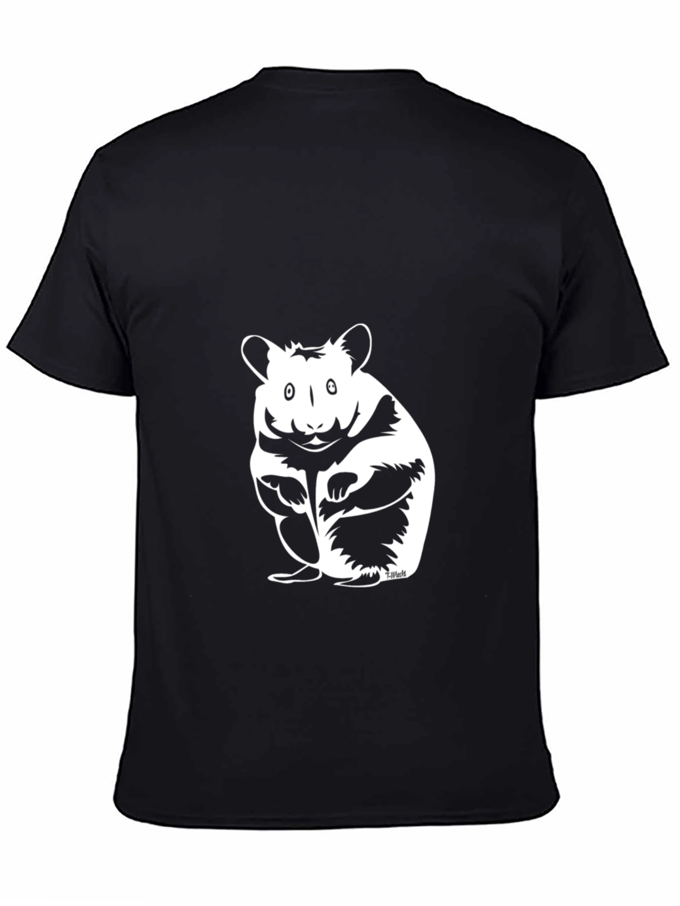Black Hamster Graphic Tee - Funny Animal T-Shirt view 4