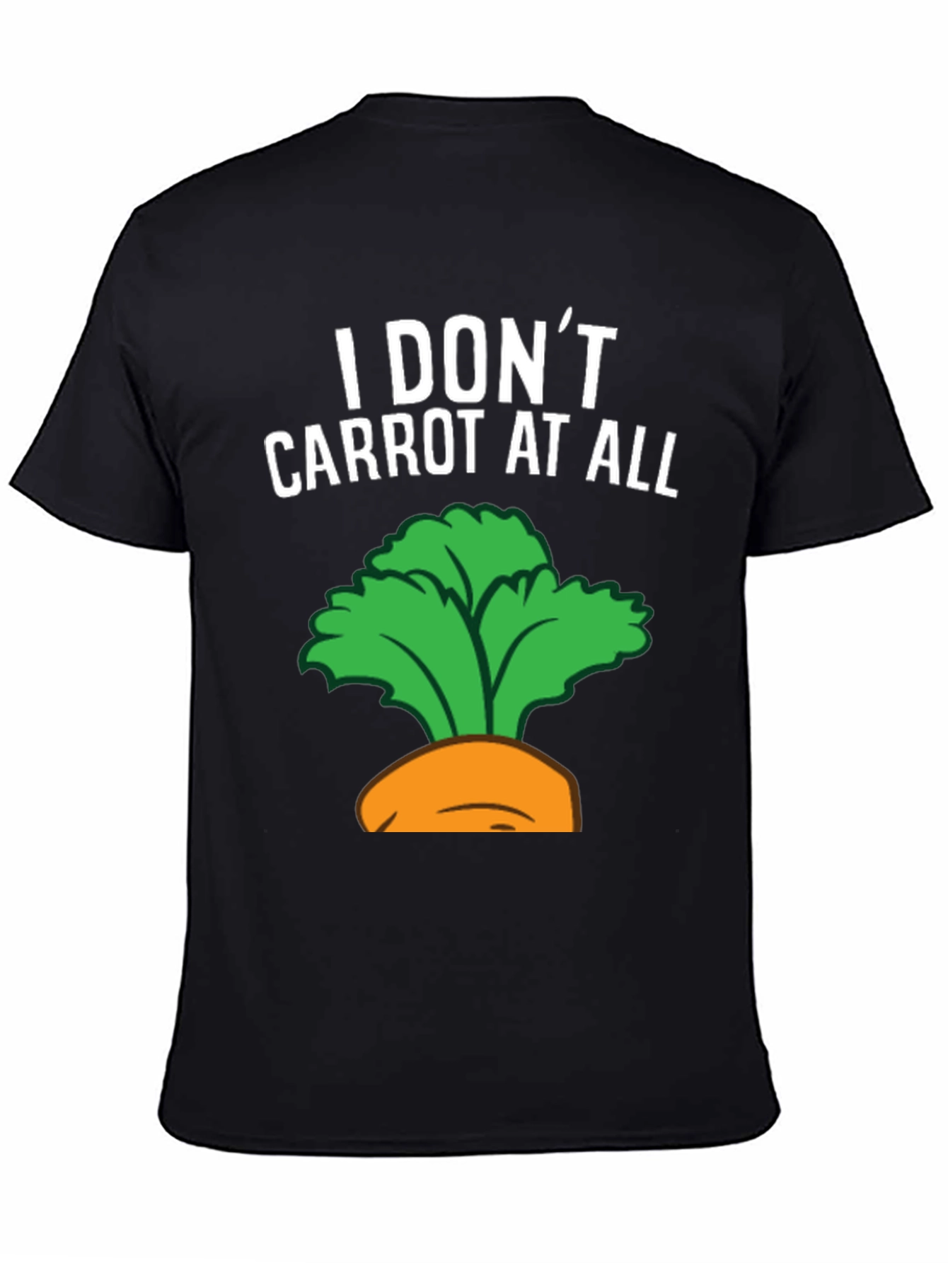 Black I Don't Carrot at All Graphic Tee view 4