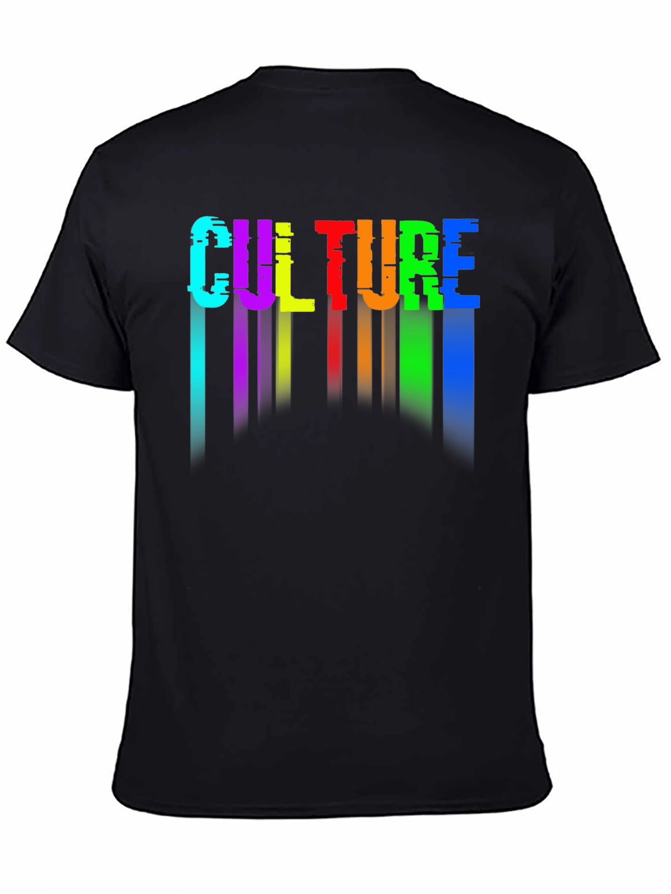 Black Culture Glitch Rainbow Graphic Tee view 4