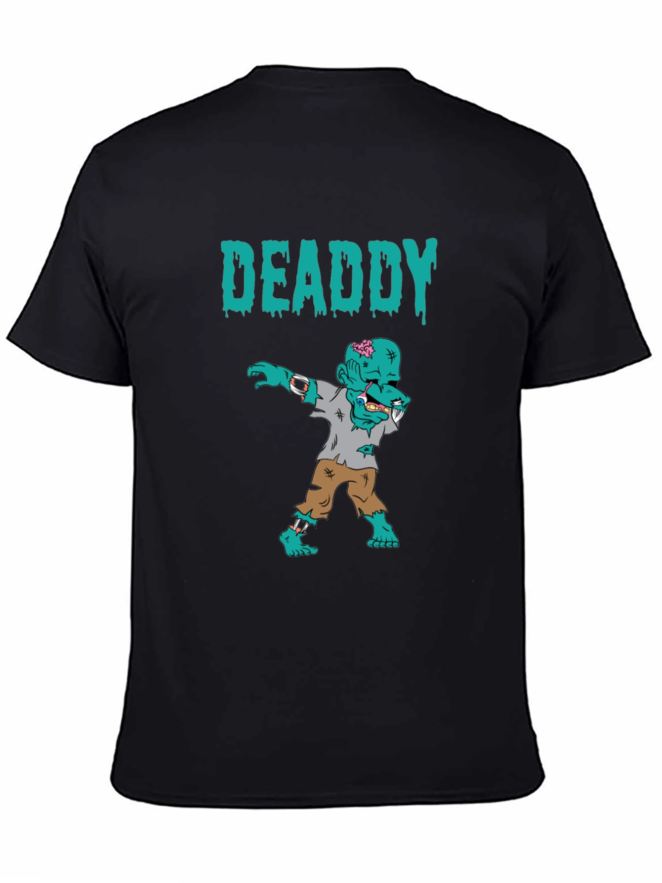 Black Deaddy Zombie Dab T-Shirt - Halloween Tee view 4