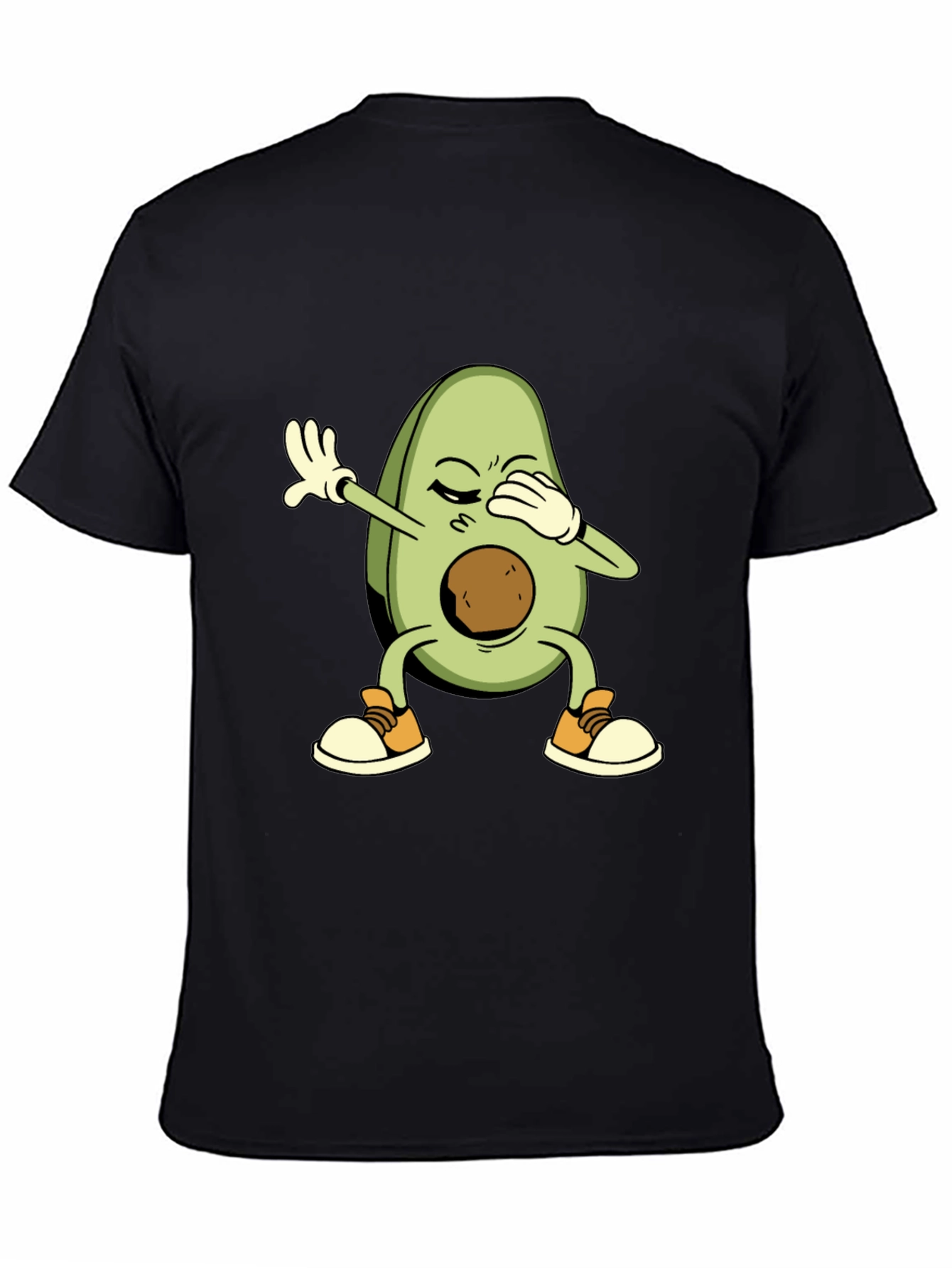 Black Dabbing Avocado Graphic T-Shirt view 4