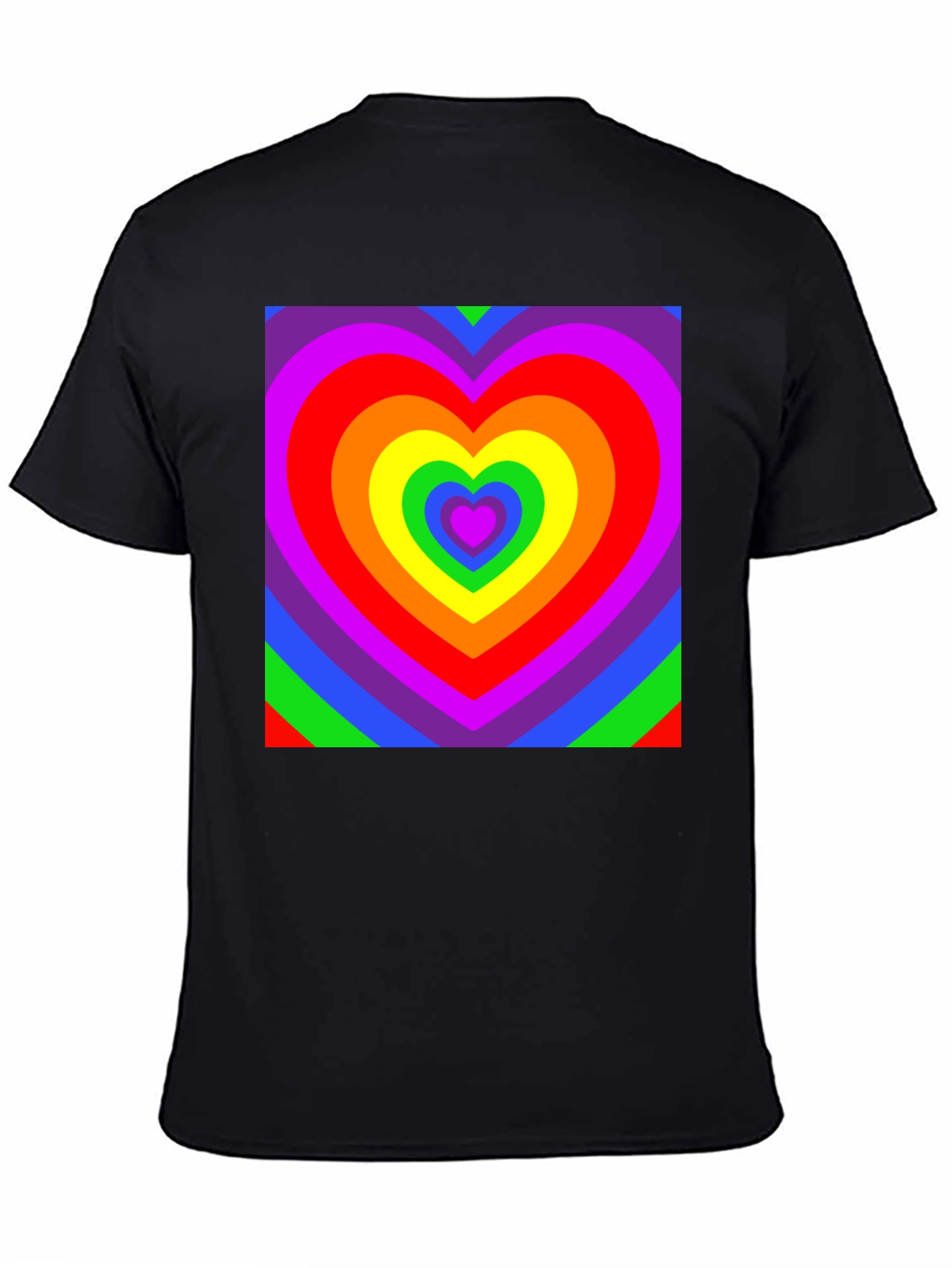 Black Rainbow Heart T-Shirt - Vivid Pride Apparel view 4