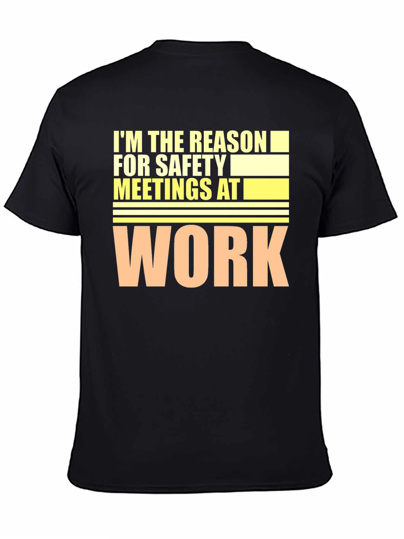 Black Safety Meeting Humor T-Shirt view 4
