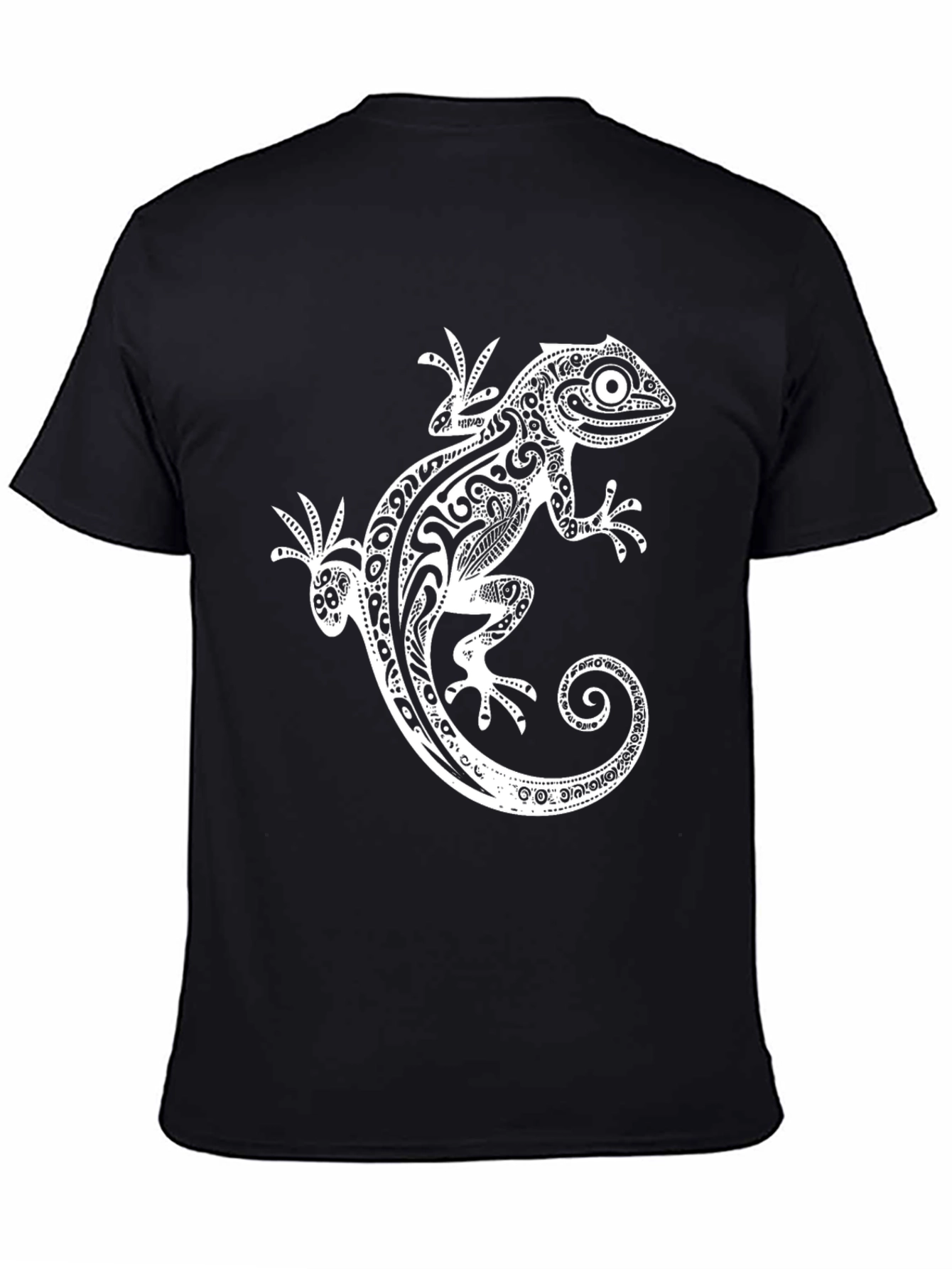 Tribal Gecko Graphic T-Shirt - Stylish Design - 4