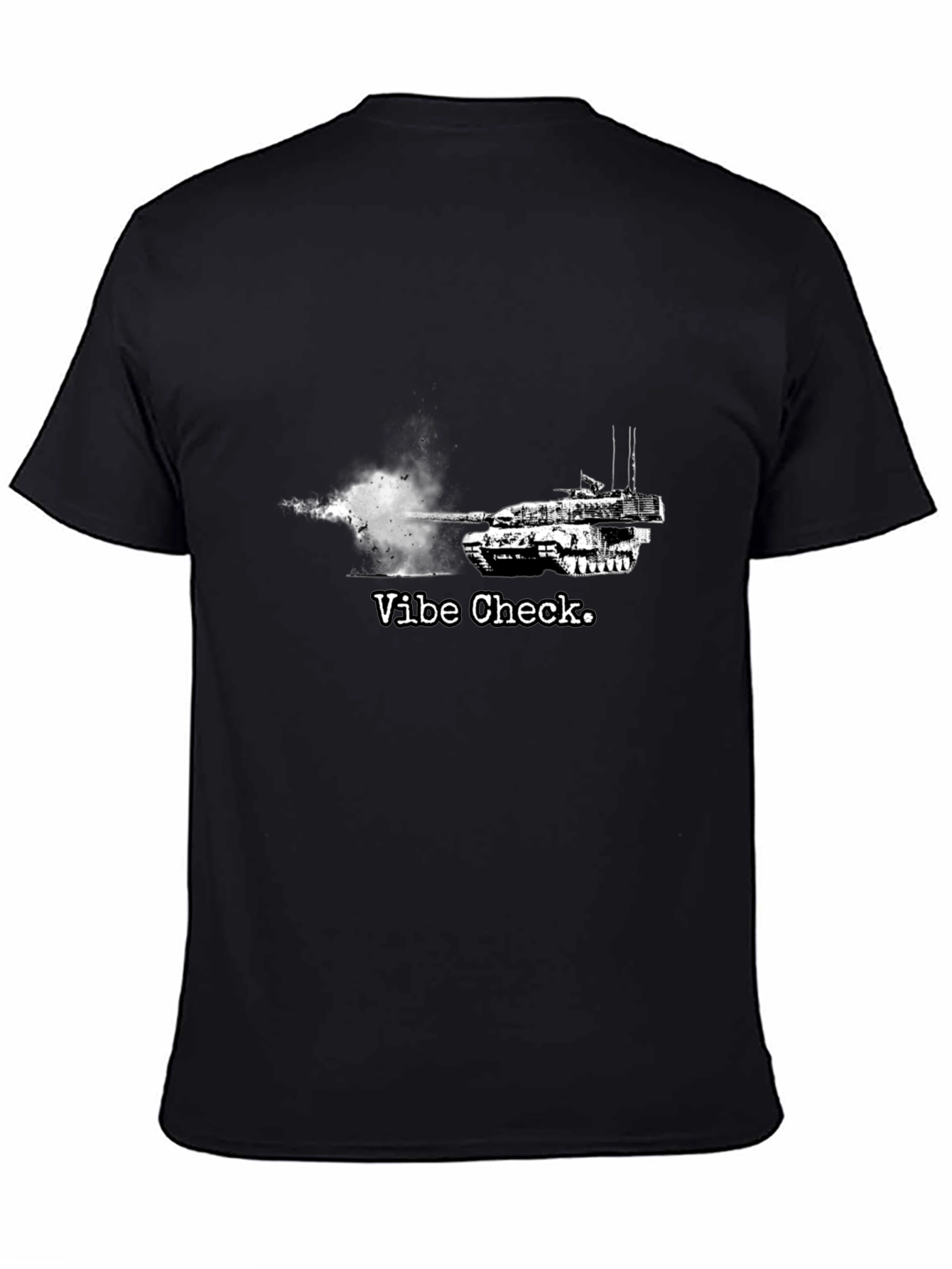 Black Vibe Check Tank Graphic Tee view 4
