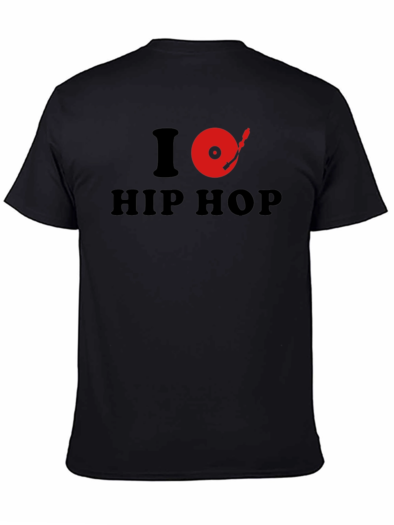 Black I Turntable Hip Hop Graphic Tee - Black view 4