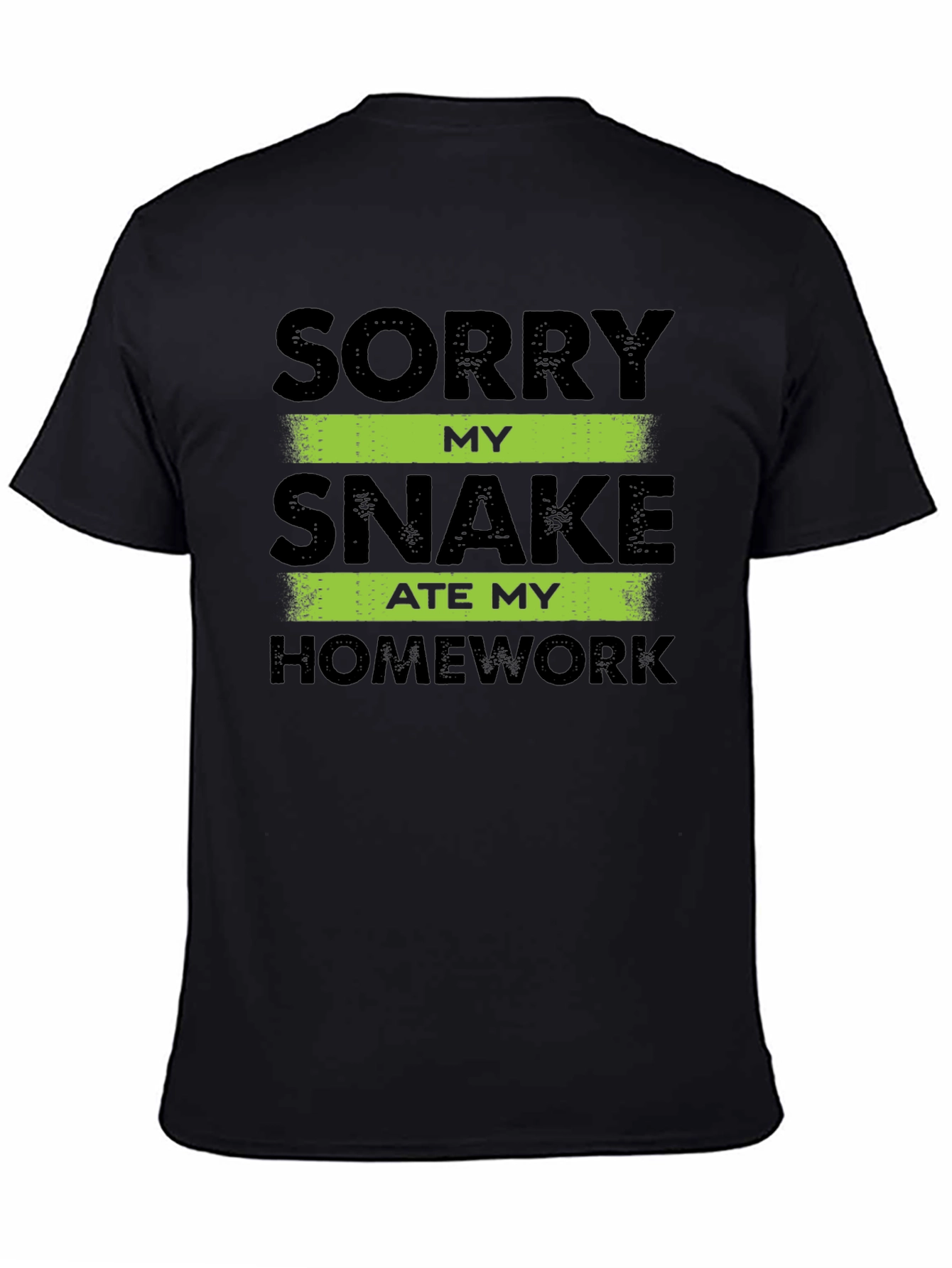 Black Snake Ate My Homework T-Shirt - Funny Student Tee view 4