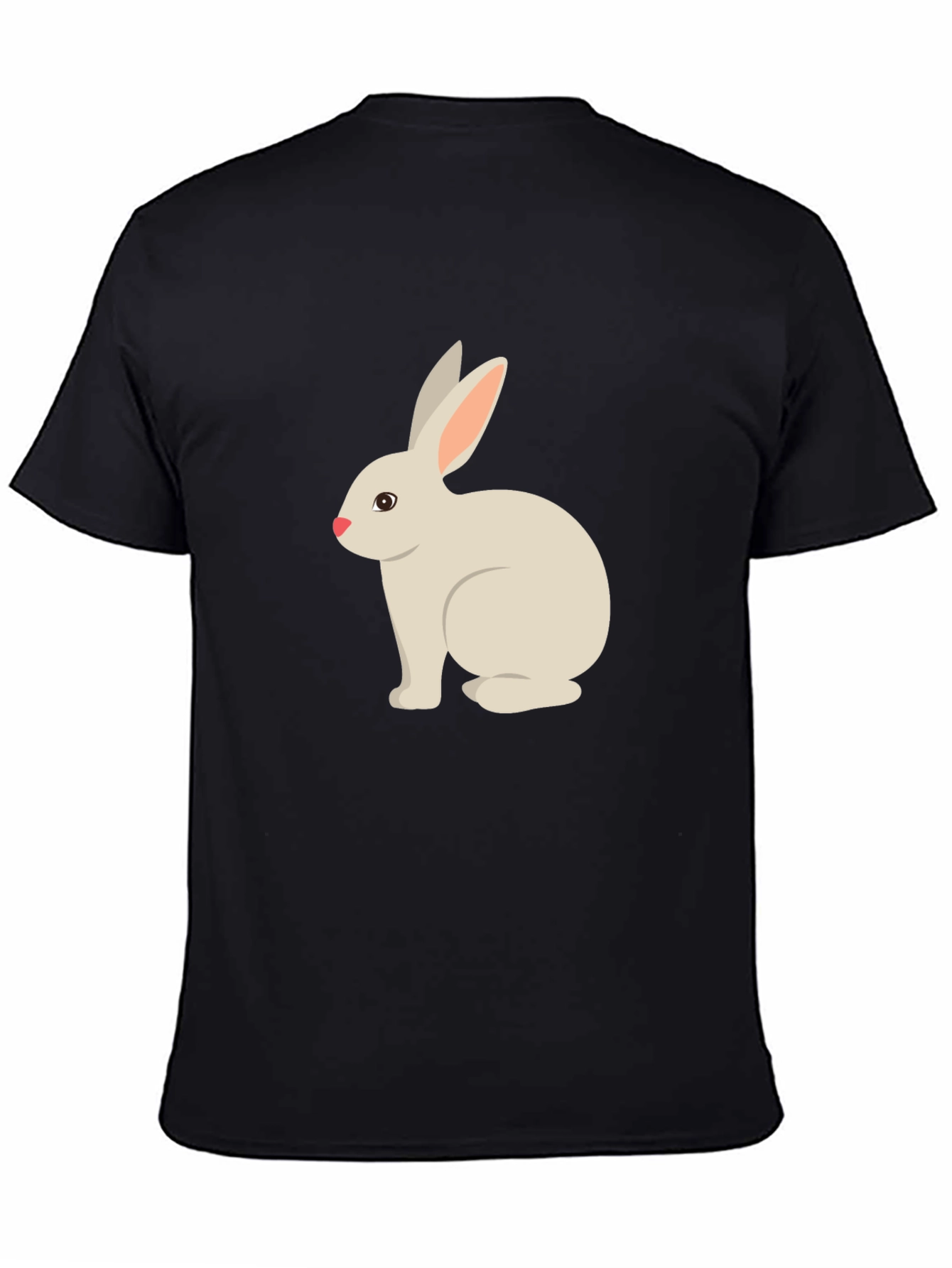 Black Cute Bunny Graphic Tee - Black T-Shirt view 4