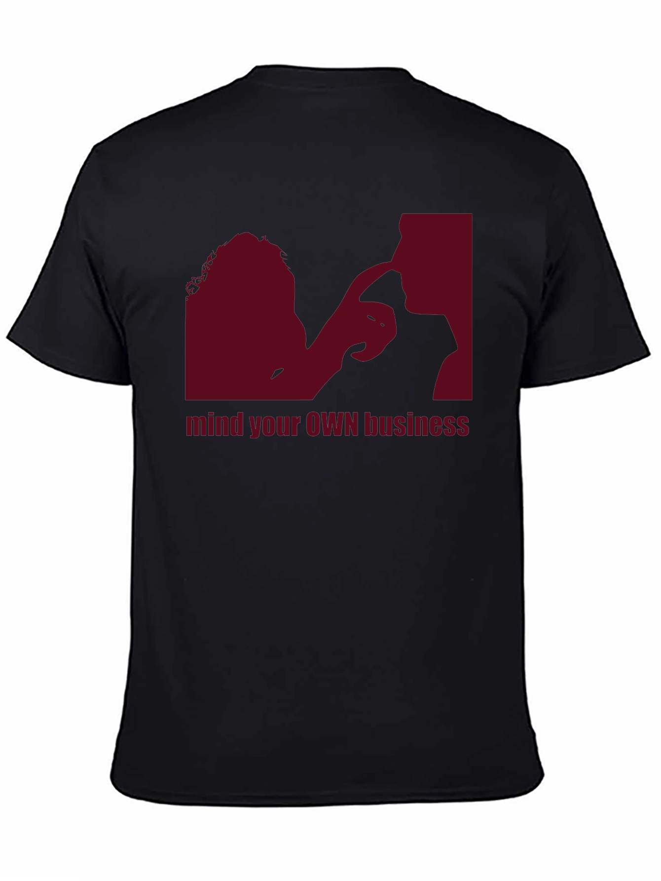 Black Mind Your Own Business Graphic Tee - Unisex view 4