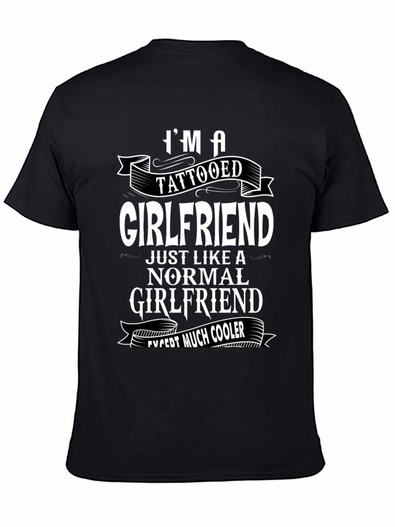Black Tattooed Girlfriend Graphic T-Shirt - Cool & Unique Gift Idea view 4