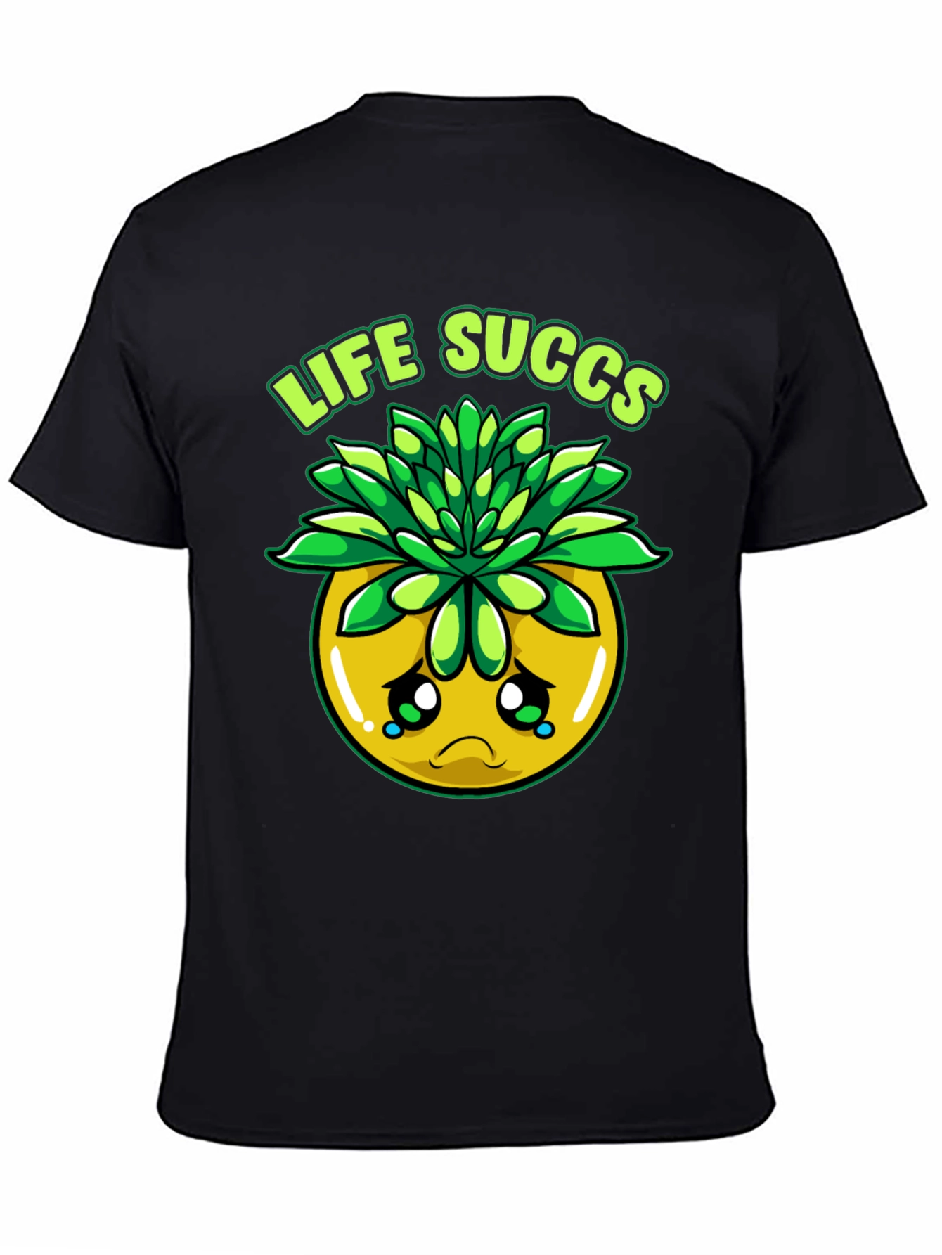 Black Life Succs T-Shirt - Funny Plant Pun Tee view 4