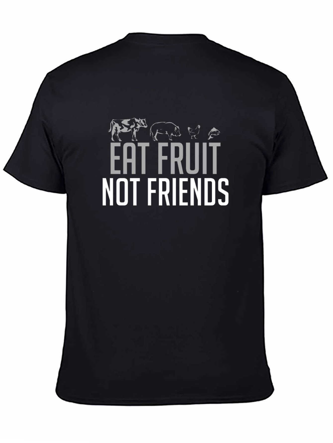 Eat Fruit Not Friends Vegan T-Shirt - 4