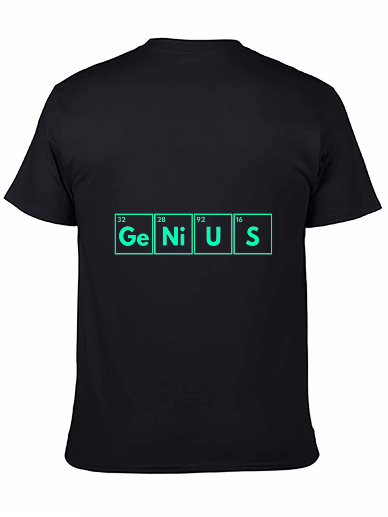 Black Genius Periodic Table Black T-Shirt view 4