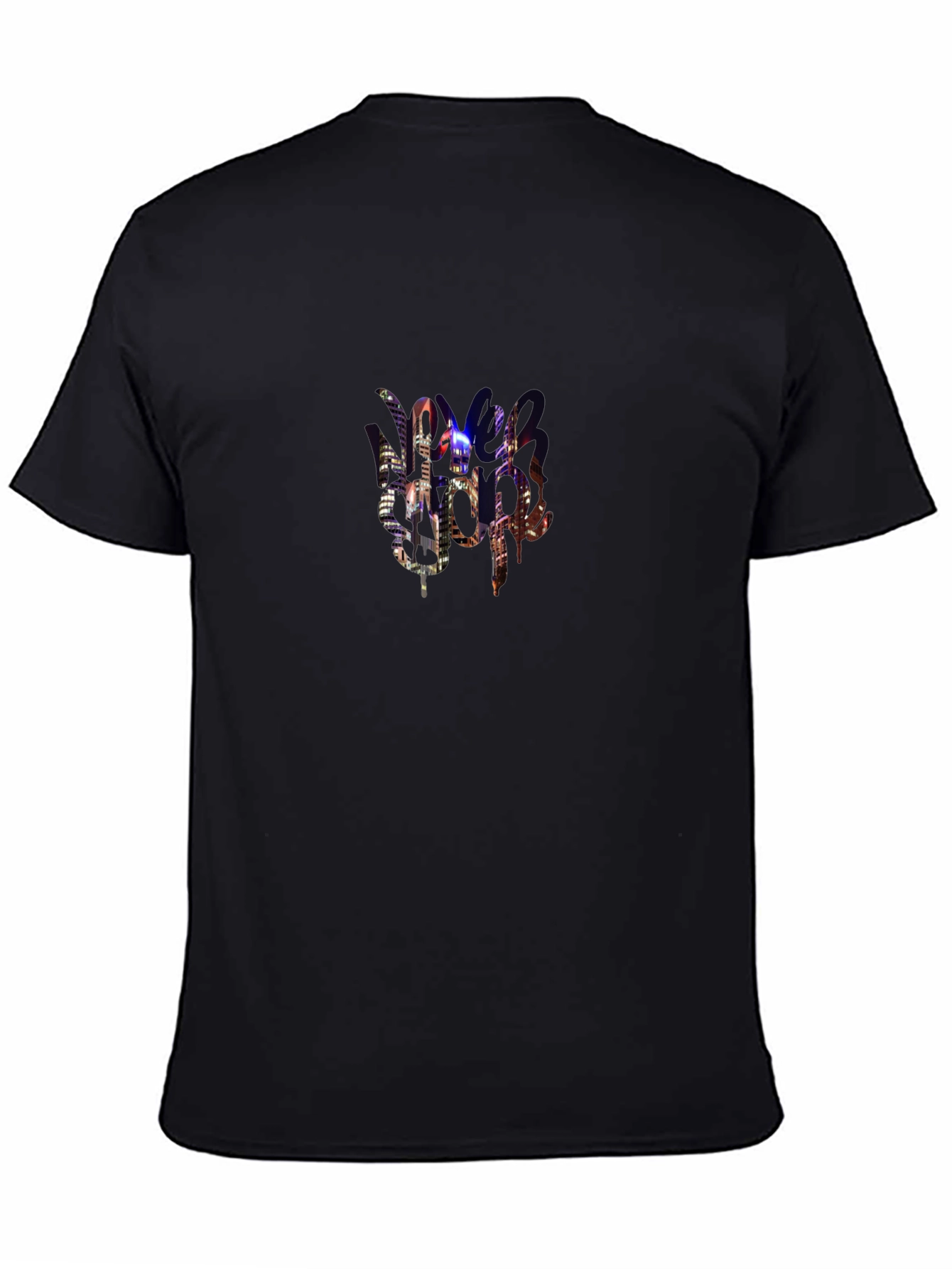 Black Urban Nightlife Graphic Tee - Black view 4