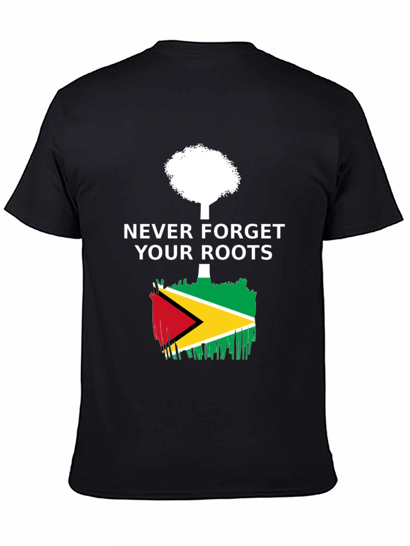 Black Guyana Roots T-Shirt - Never Forget view 4