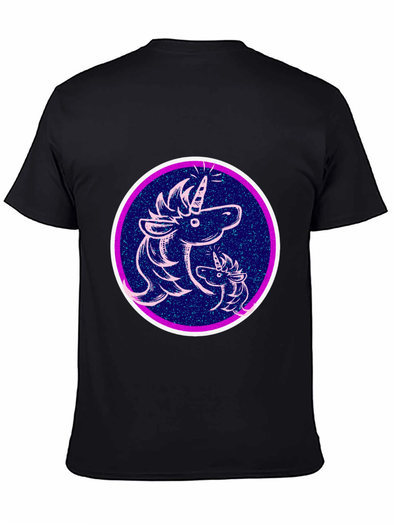 Black Unicorn Graphic Black T-Shirt view 4