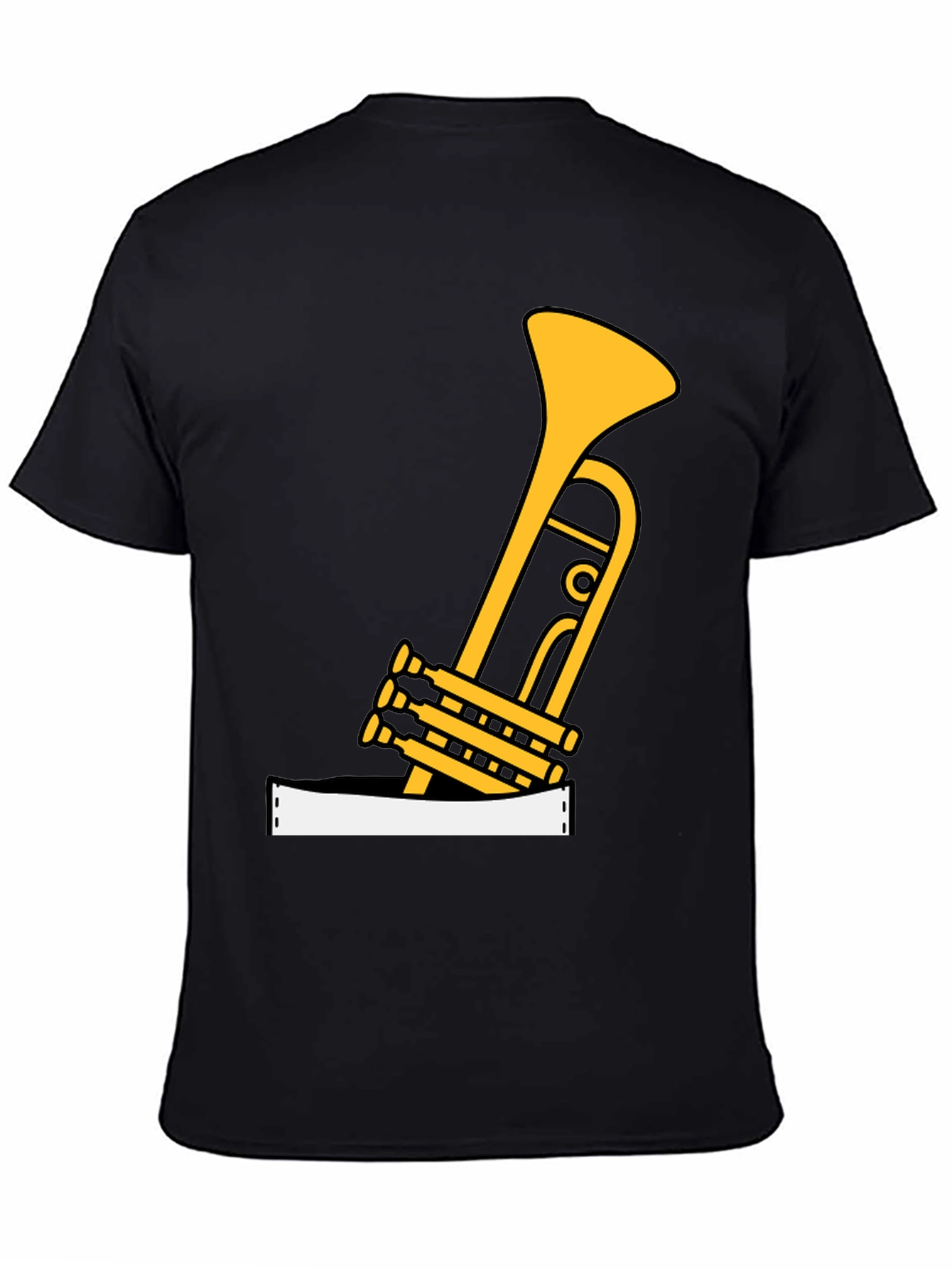 Black Musical Trumpet Graphic Tee view 4