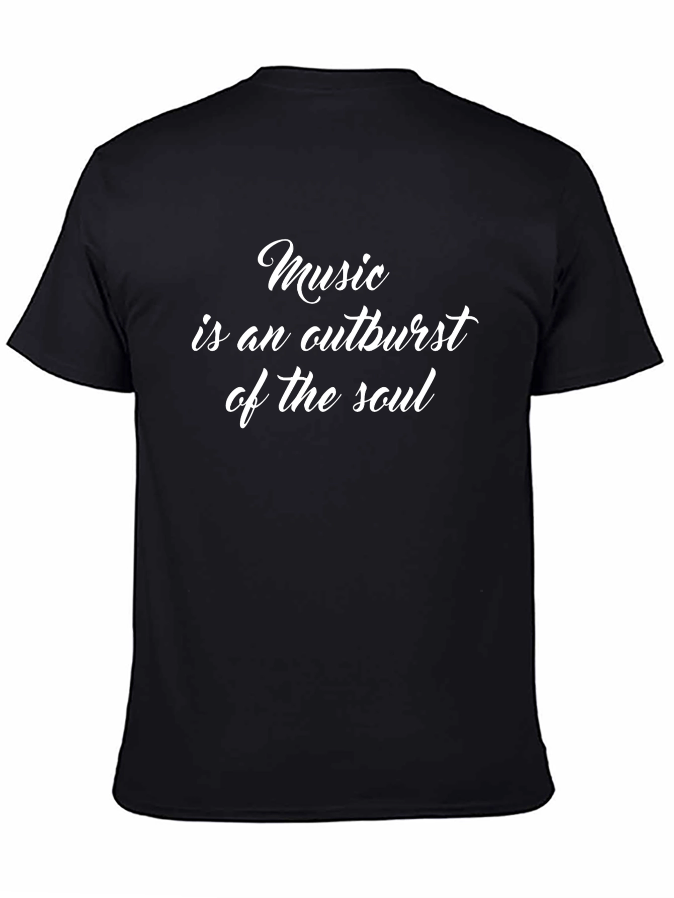 Black Music Outburst Soul Graphic Tee - Trendy Black T-Shirt view 4
