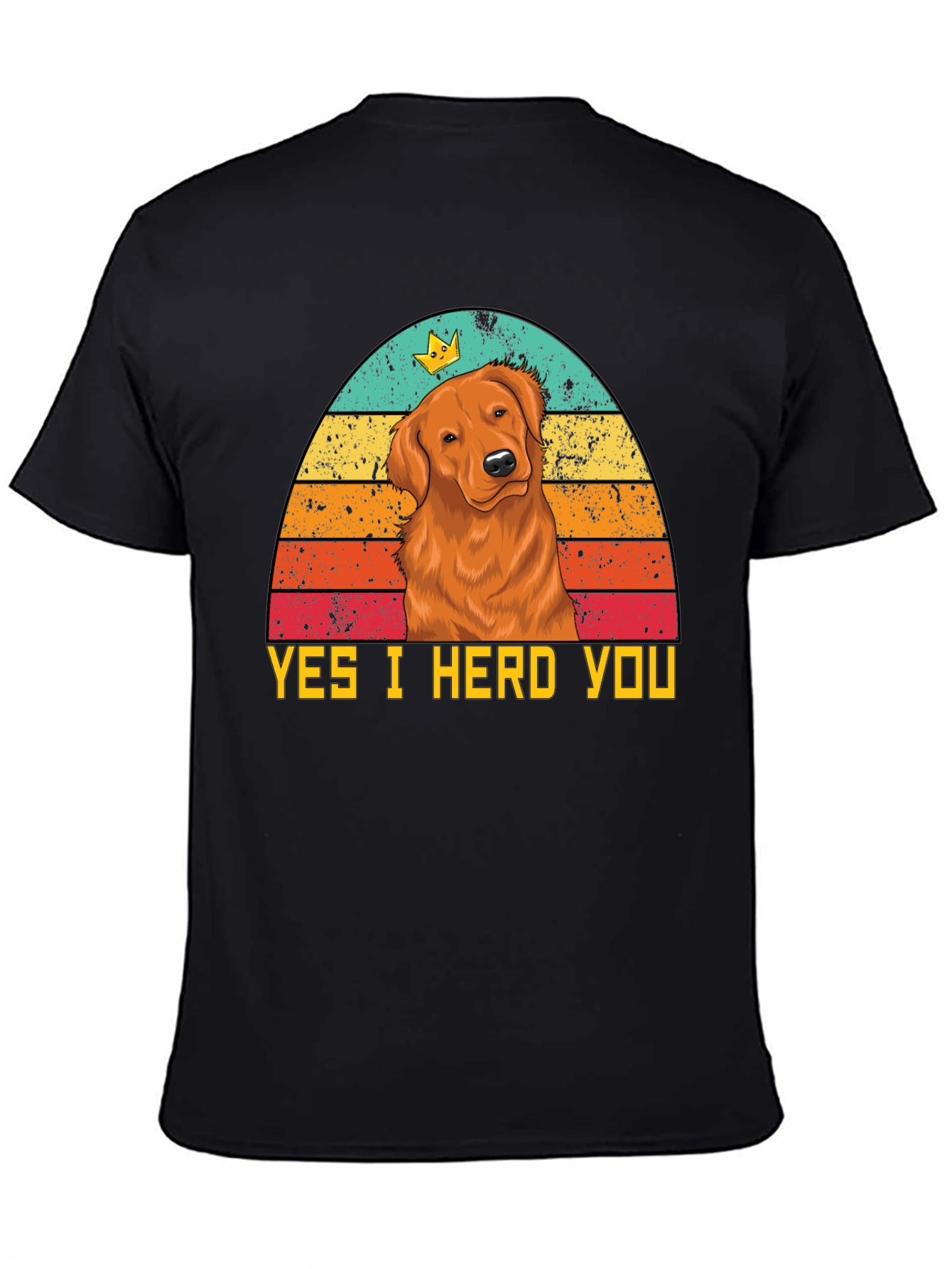 Black Yes I Herd You Dog T-Shirt view 4