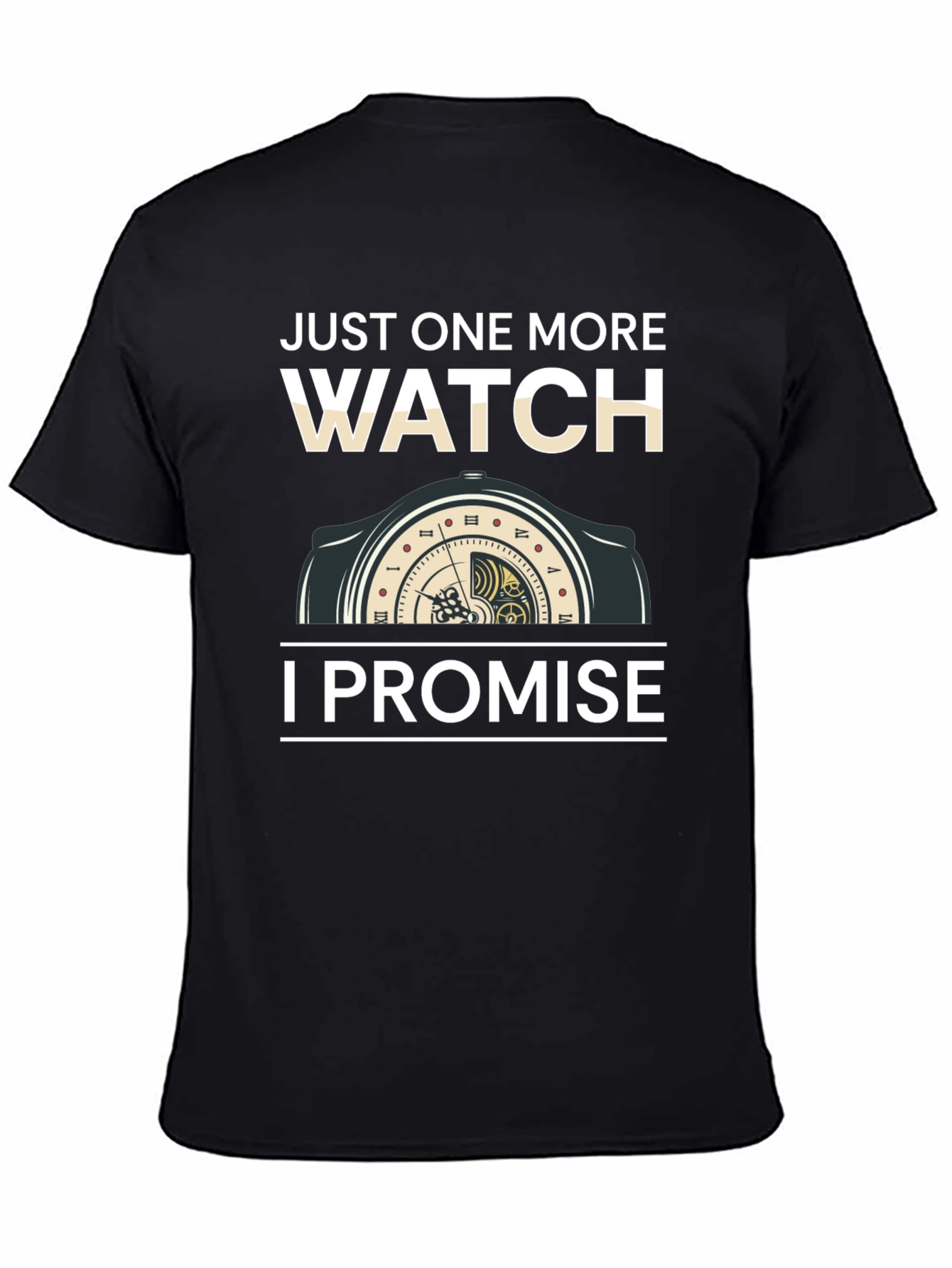 Black Just One More Watch T-Shirt view 4