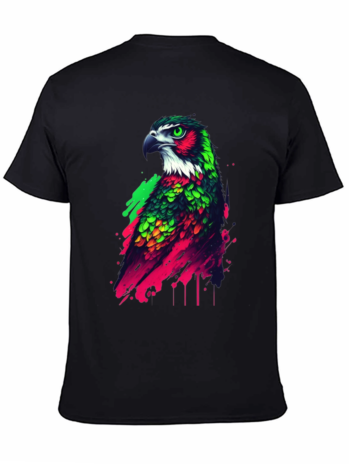 Black Eagle Graphic Tee - Vibrant Bird Design view 4