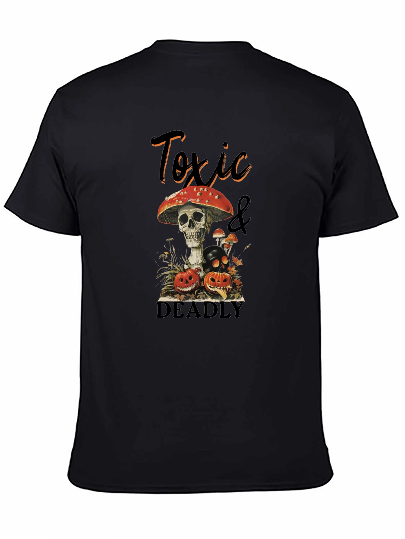 Black Toxic & Deadly Graphic T-Shirt view 4