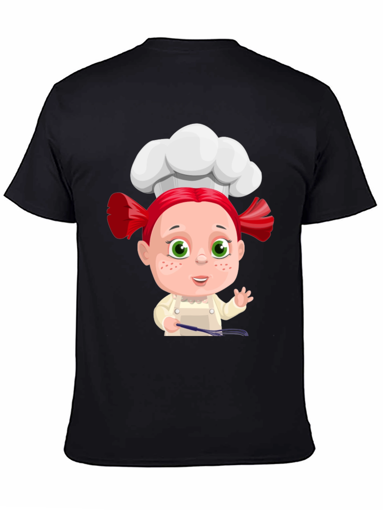 Black Chef Cartoon Graphic Tee view 4