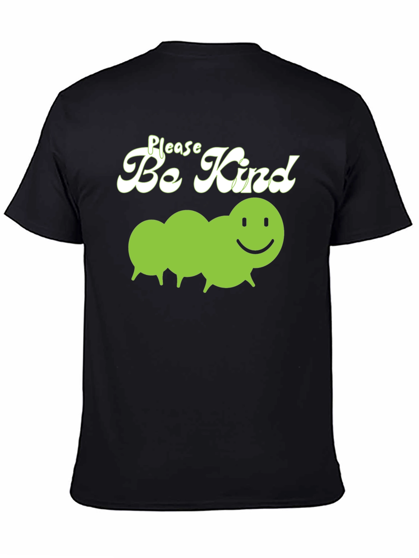 Black Please Be Kind Caterpillar Graphic Tee view 4