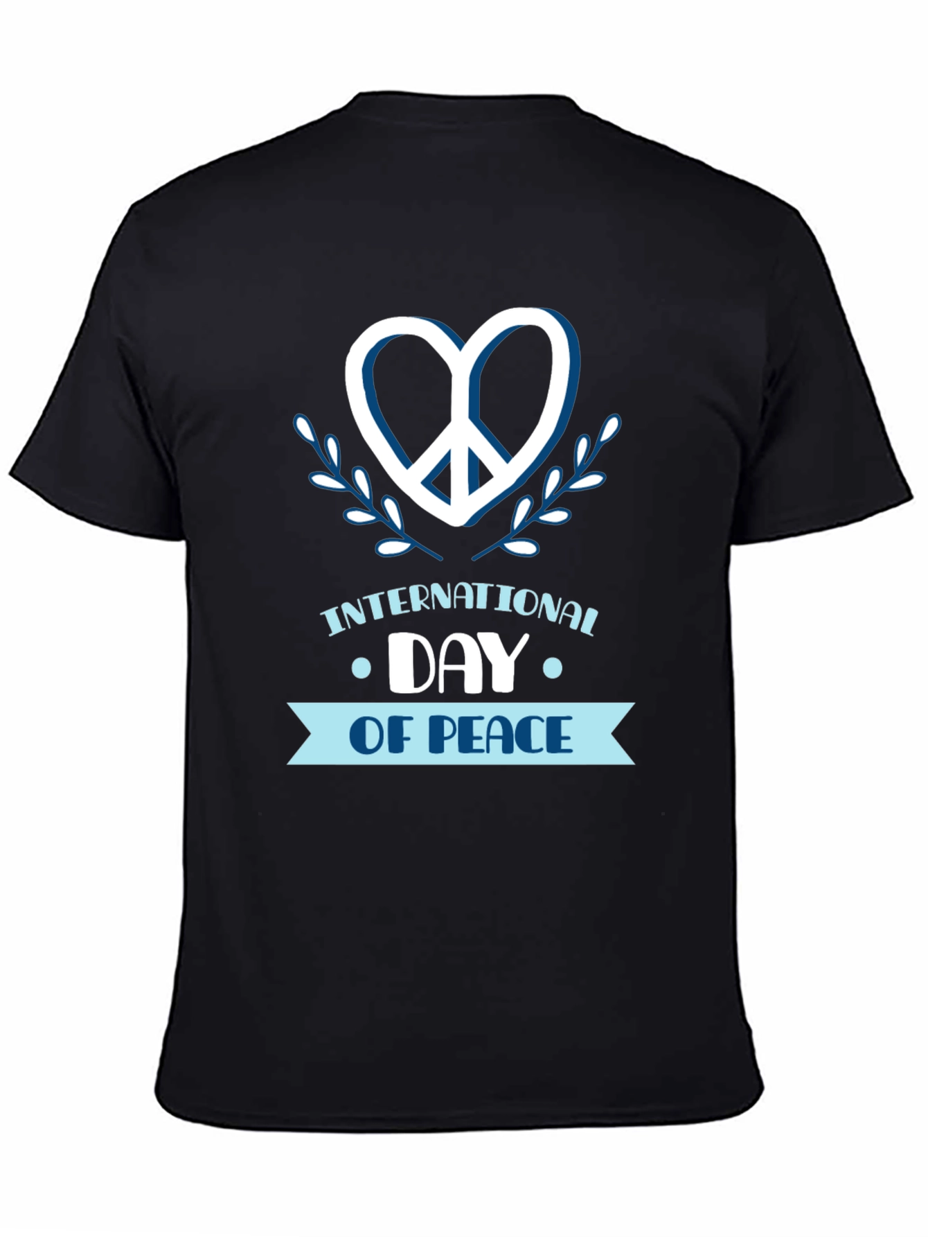 Black International Day of Peace T-Shirt view 4