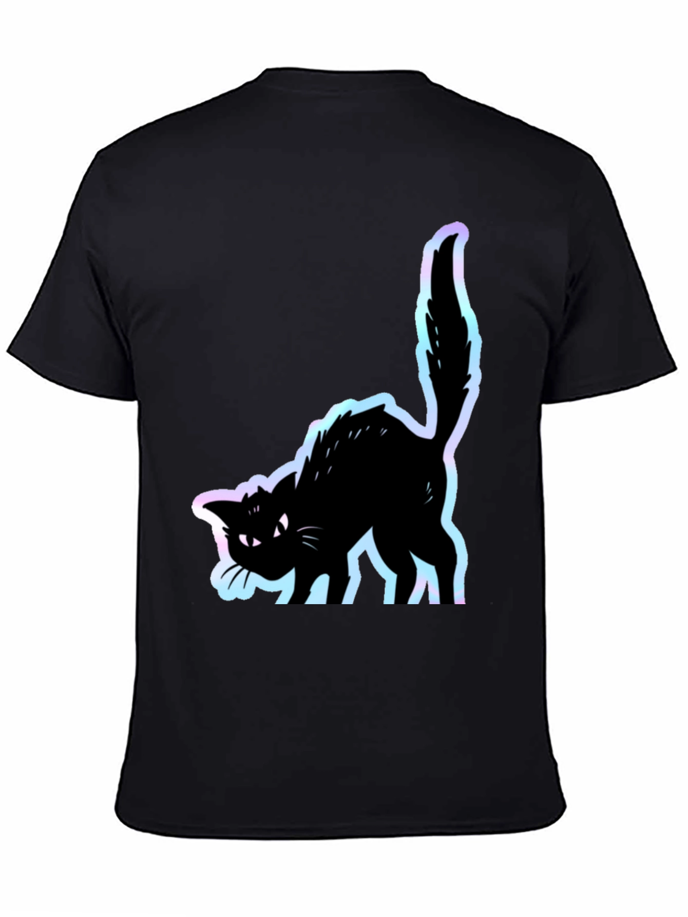 Black Black Cat Graphic Tee - Men's Short Sleeve Shirt view 4