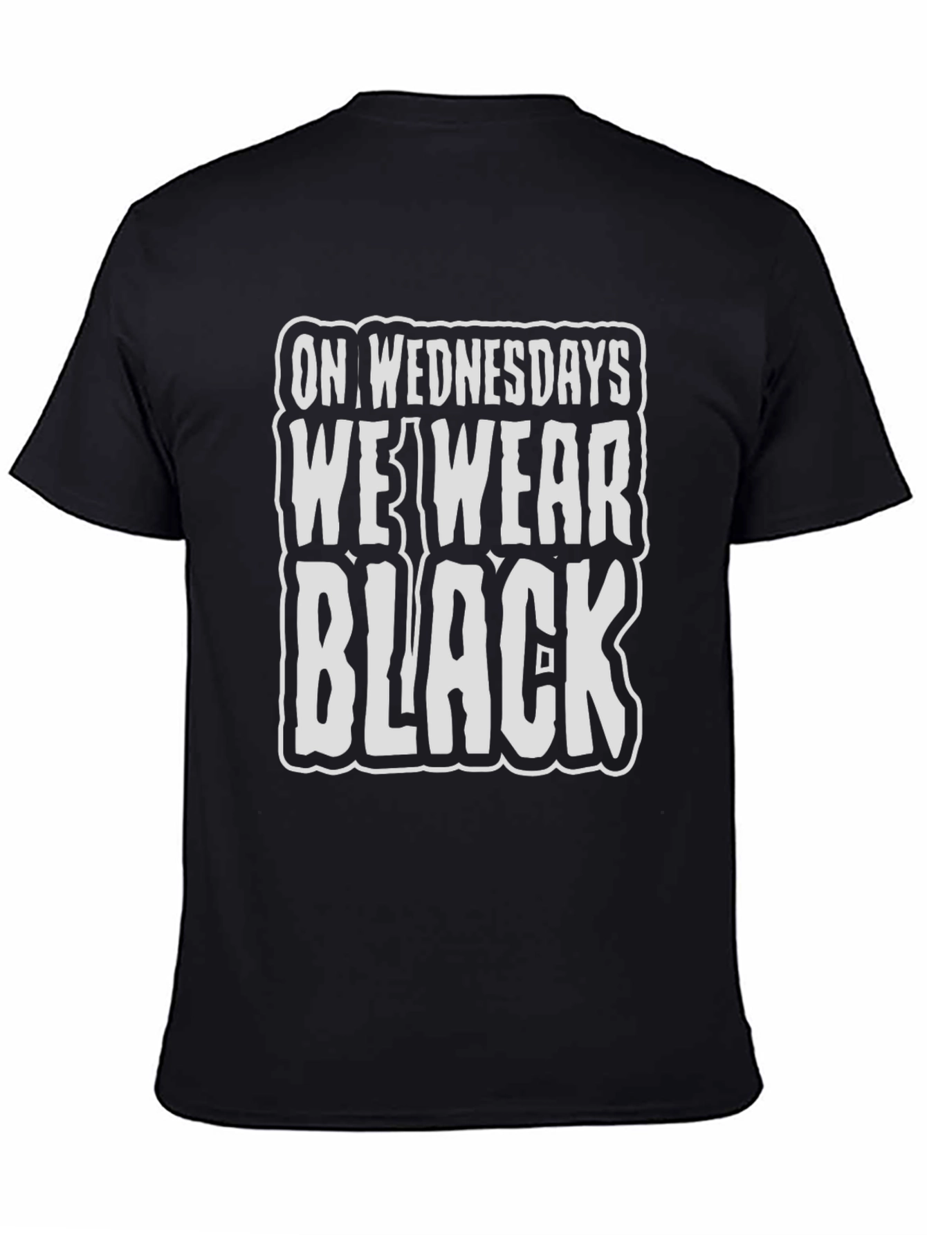 Black On Wednesdays We Wear Black T-Shirt view 4