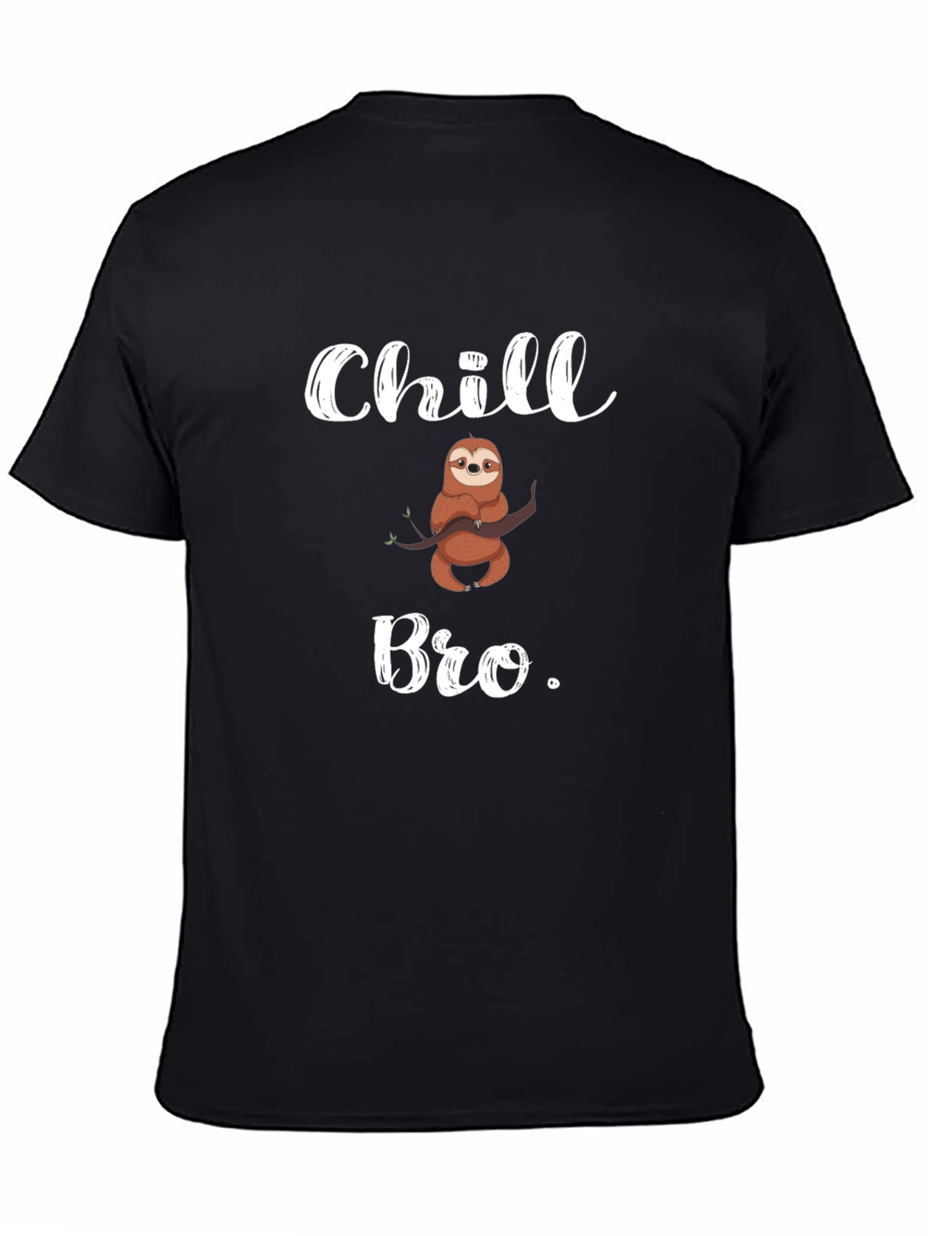Black Chill Bro Sloth Graphic Tee - Relaxed Vibe view 4