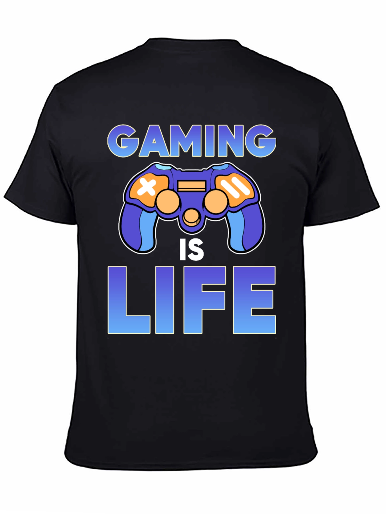 Black Gaming Is Life T-Shirt, Gamer Apparel view 4