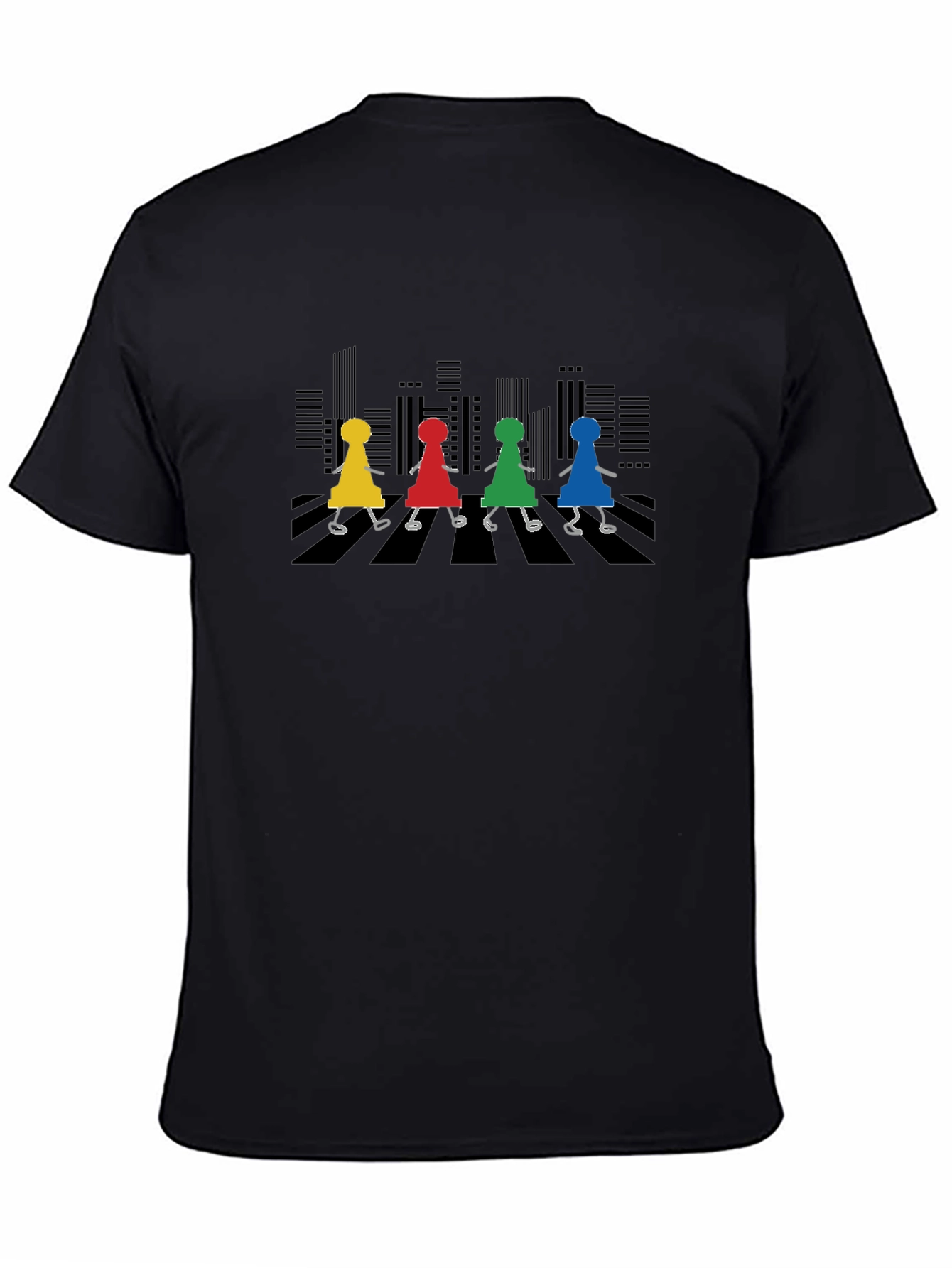 Black Board Game Abbey Road Men's T-Shirt view 4
