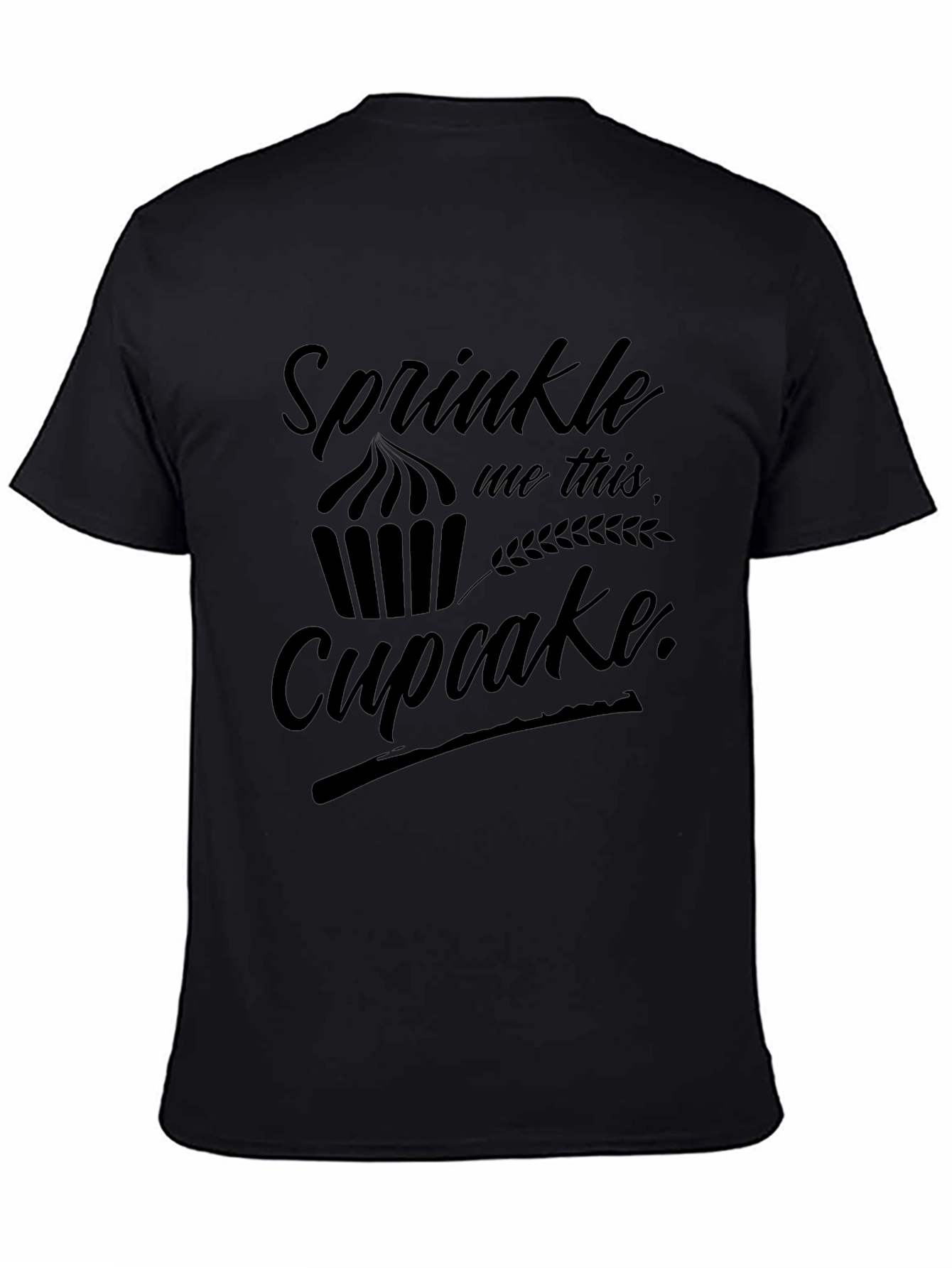 Black Sprinkle Me This Cupcake Graphic T-Shirt view 4