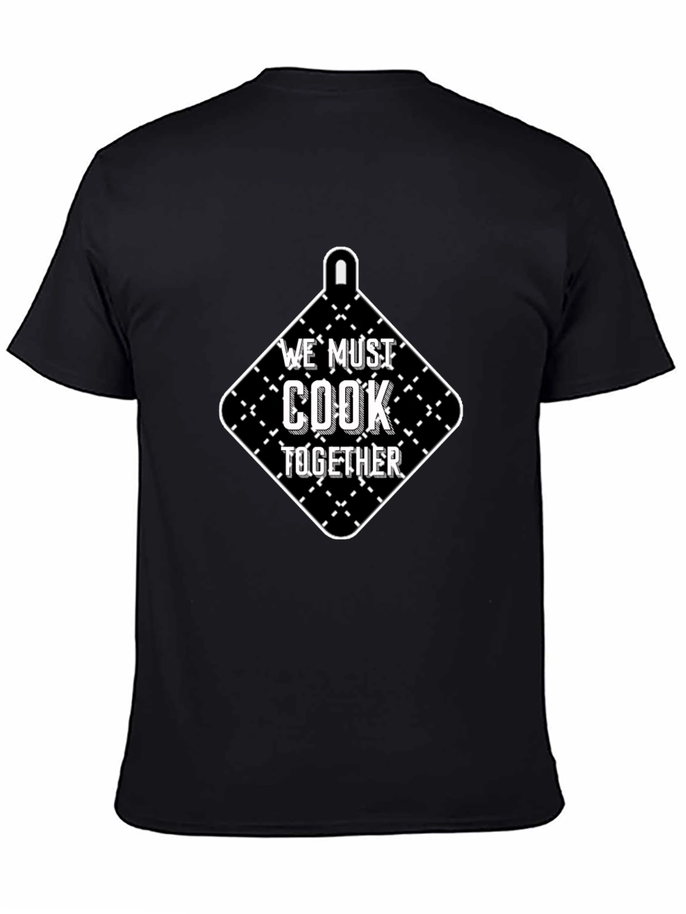 Black We Must Cook Together Black Graphic Tee view 4