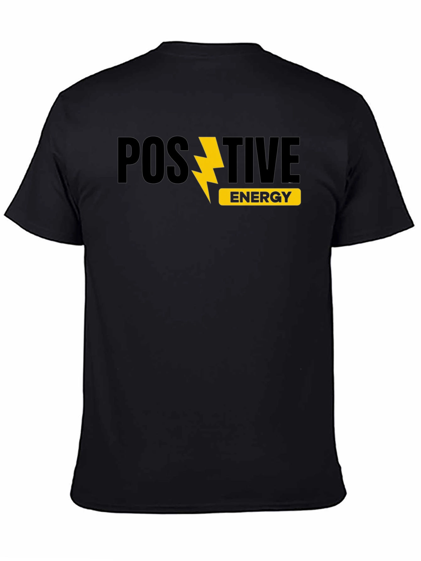 Black Positive Energy Graphic Tee - Trendy Menswear view 4