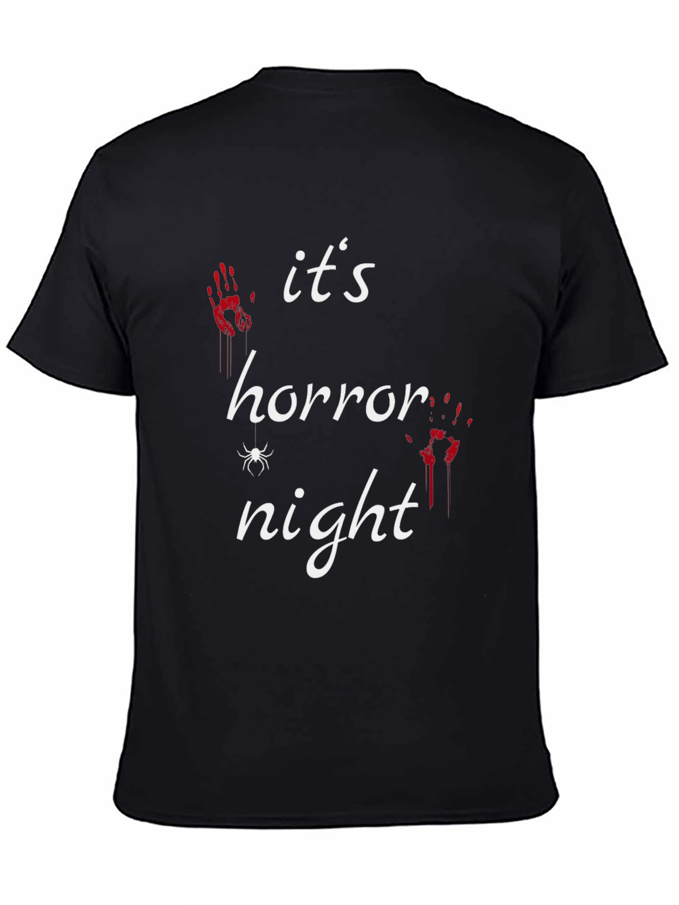 Black It's Horror Night Black T-Shirt view 4