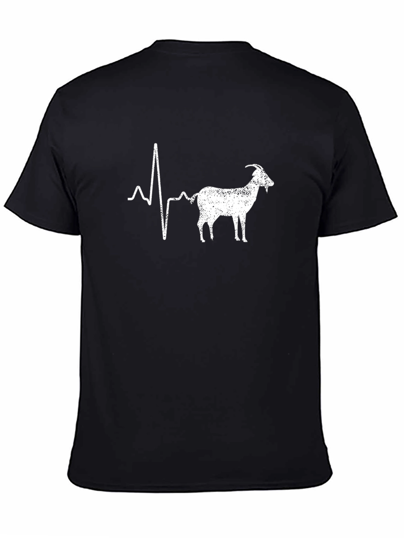 Black Goat Heartbeat T-Shirt - Black Graphic Tee view 4