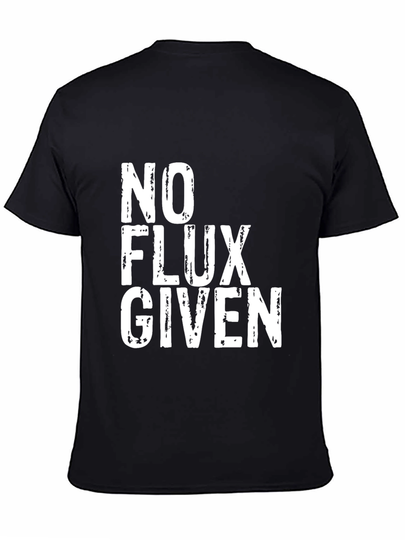 Black No Flux Given Graphic T-Shirt - Black Cotton Tee view 4