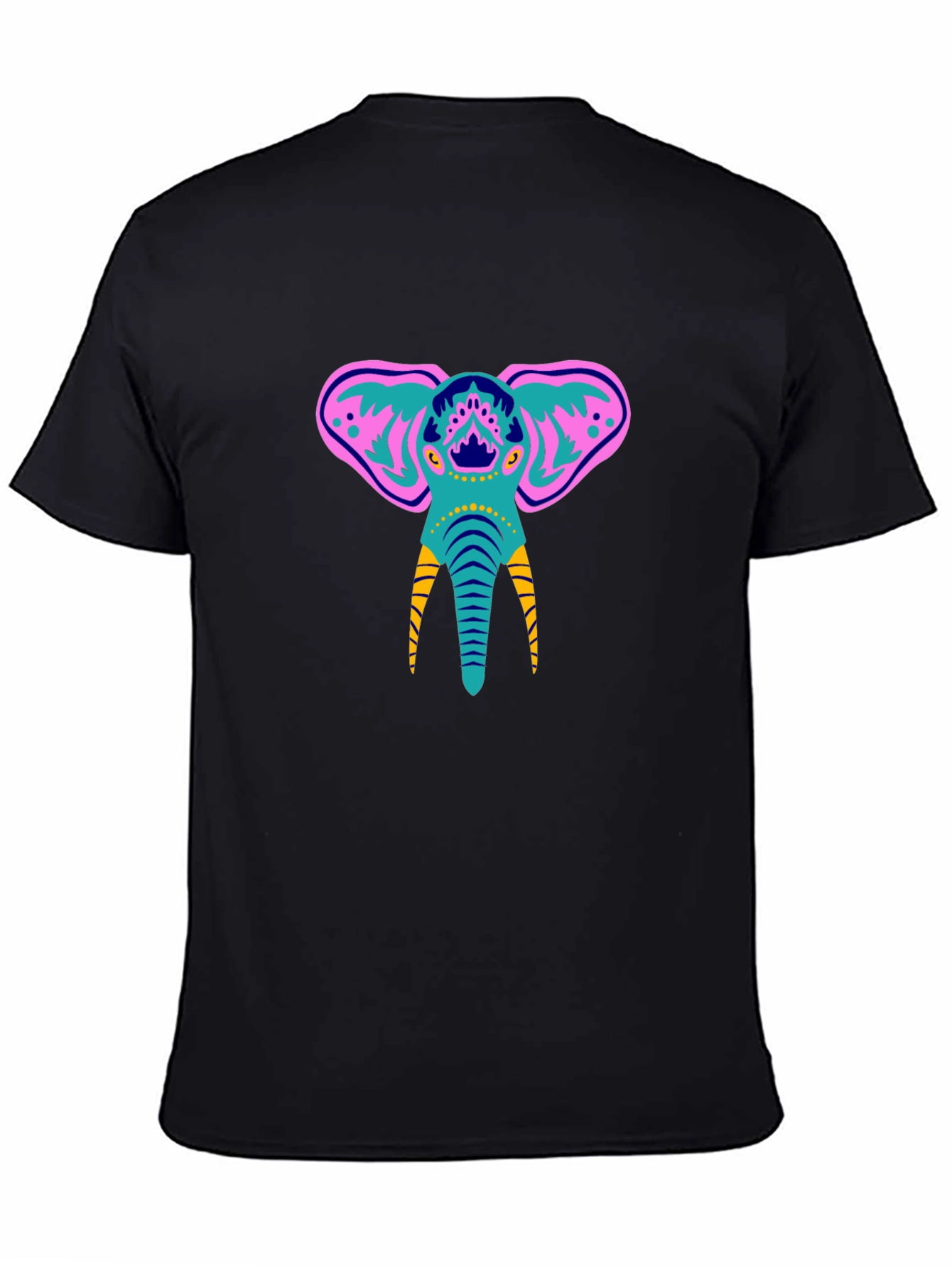 Black Elephant Graphic Black T-Shirt view 4