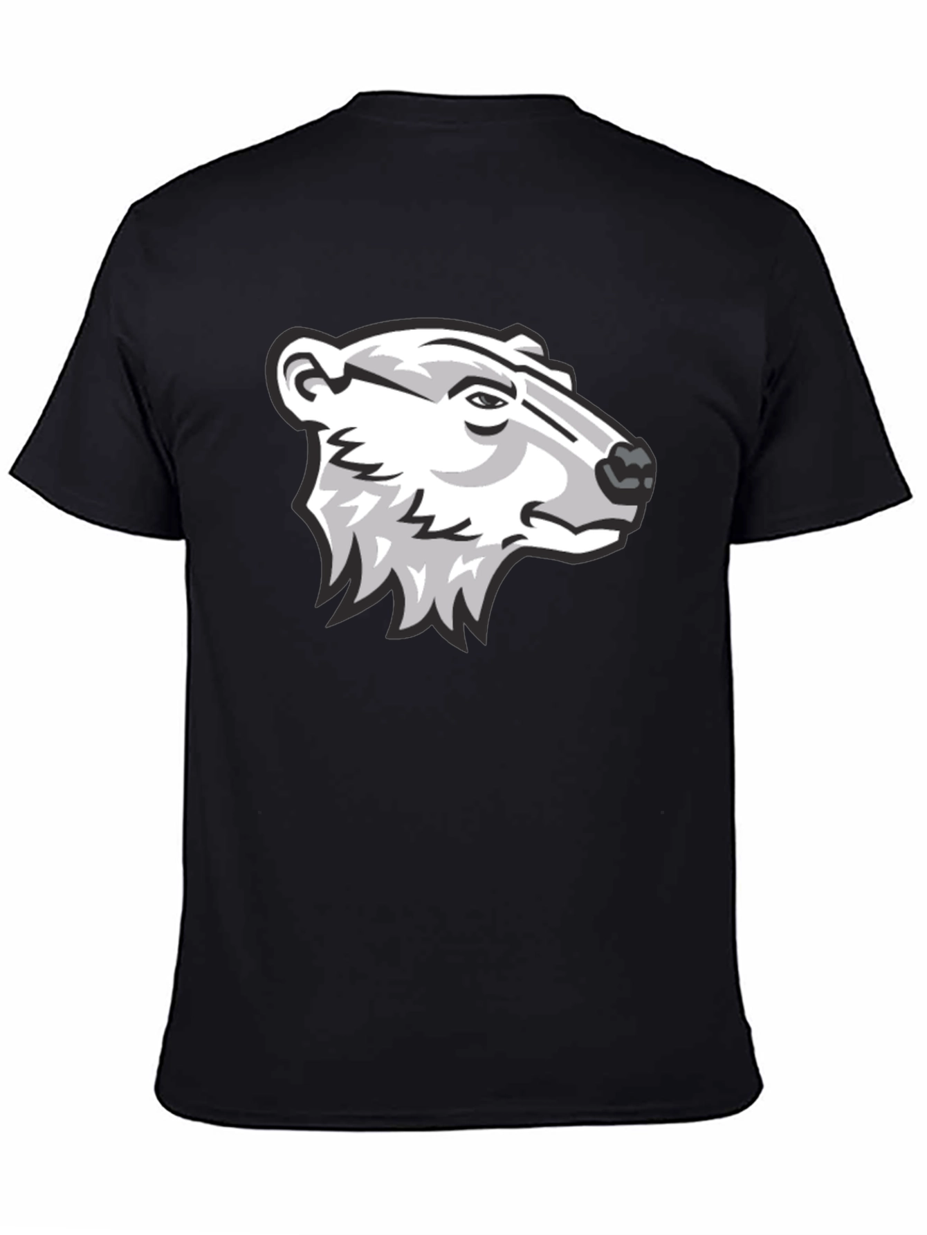 Black Cool Bear Graphic Black T-Shirt view 4