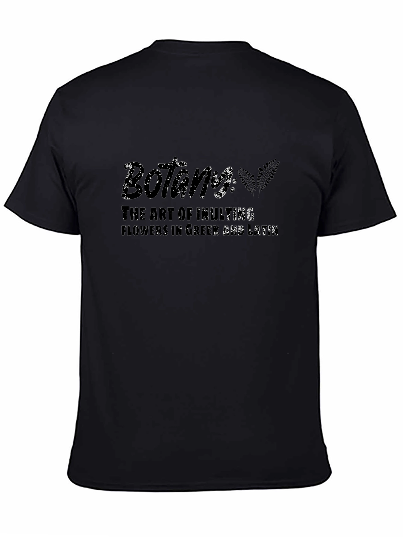Black Botany Graphic Print T-Shirt view 4