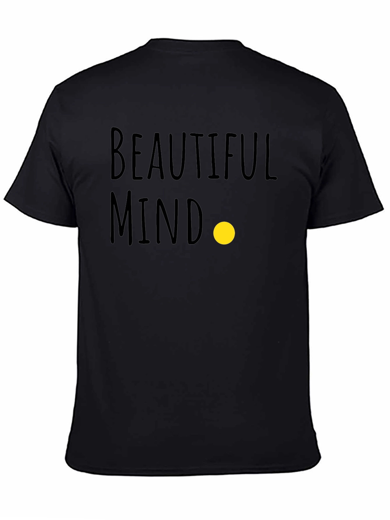 Black Beautiful Mind Graphic Tee - Soft Cotton Blend view 4
