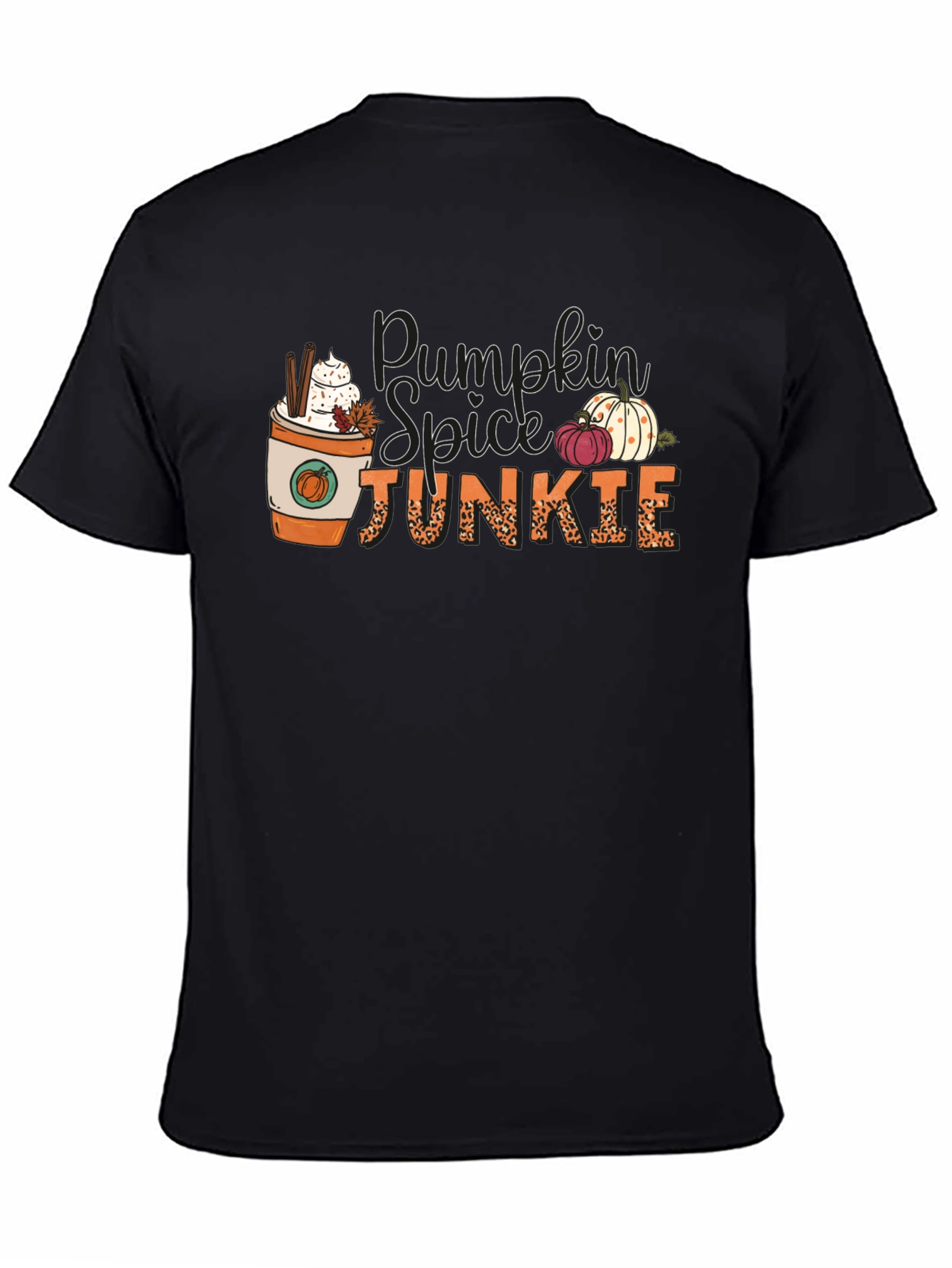 Black Pumpkin Spice Junkie Black Tee view 4
