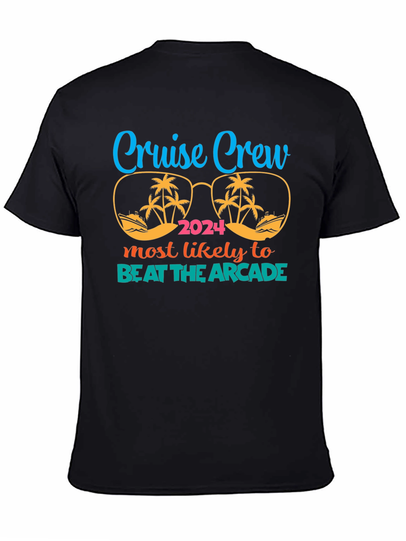 Black Cruise Crew 2024 Arcade T-Shirt view 4